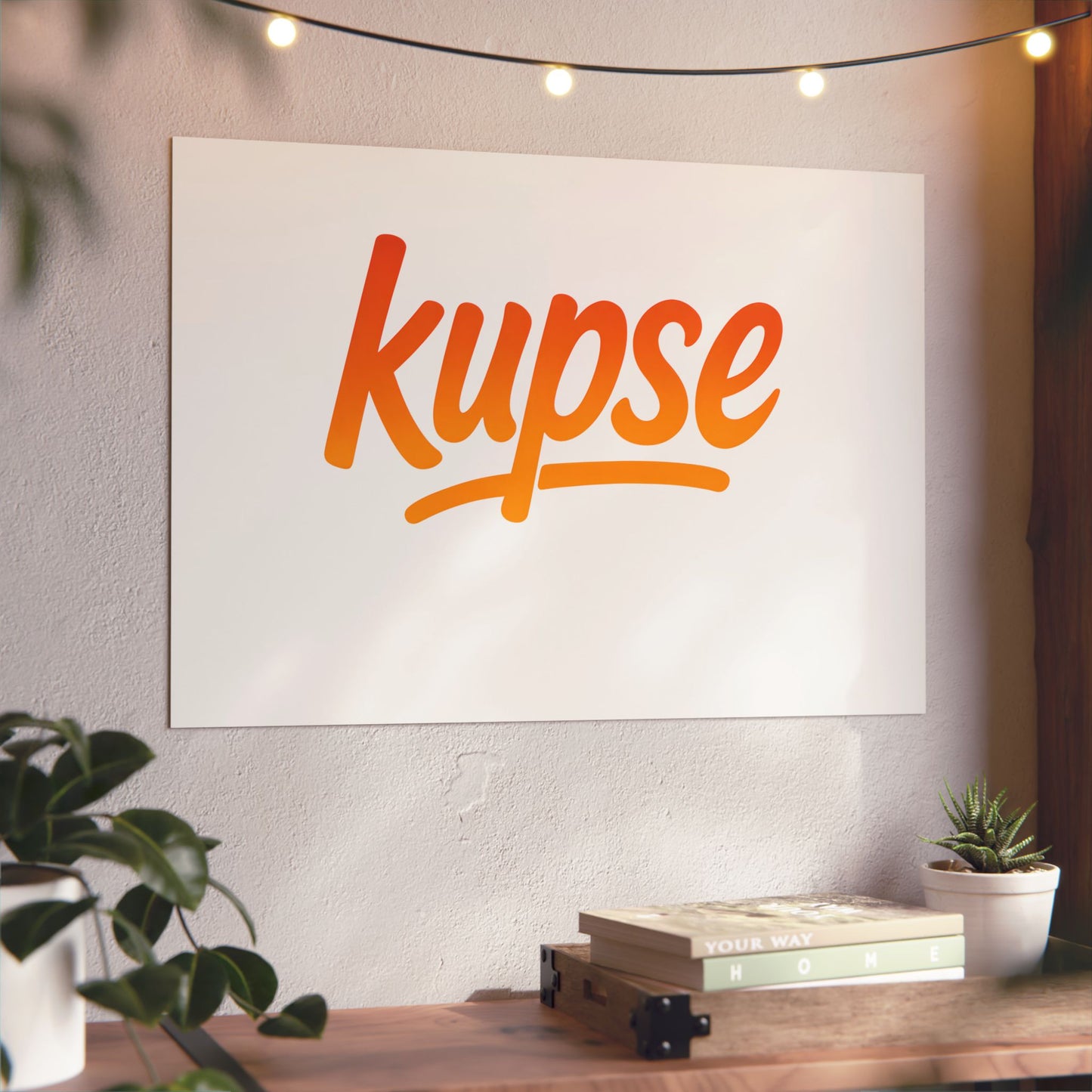 Obraz na panelu aluminiowym Kupse Logo Orange – trwały wydruk w stylu Kup Se
