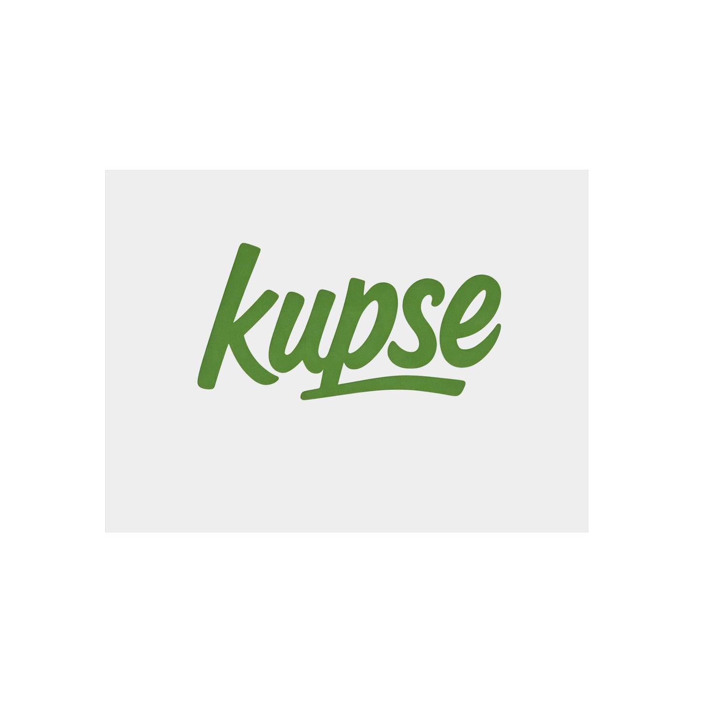 Obraz na panelu aluminiowym Kupse Logo Green – trwały wydruk w stylu Kup Se