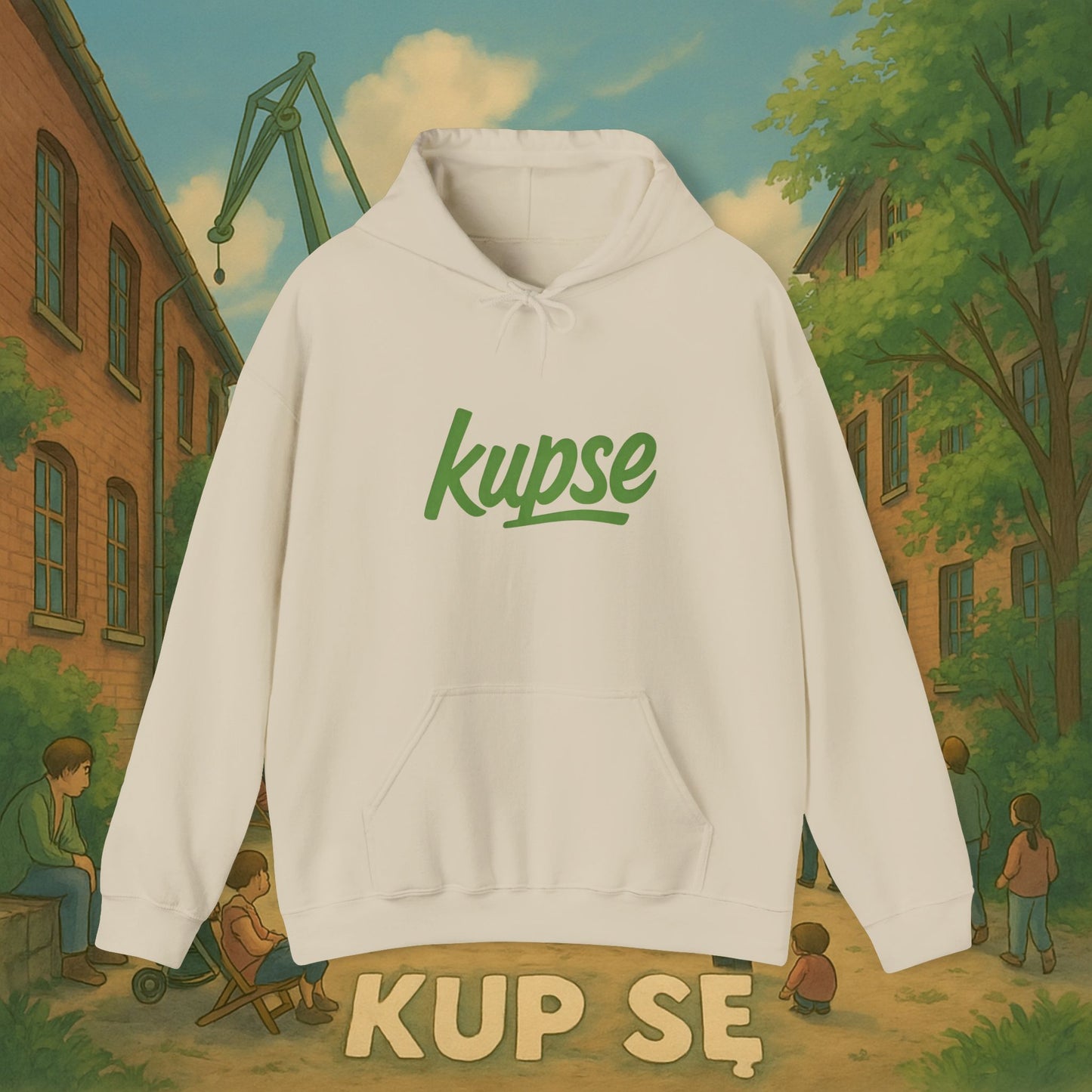 Unisex Heavy Blend Hoodie – Logo Green – Kup Se