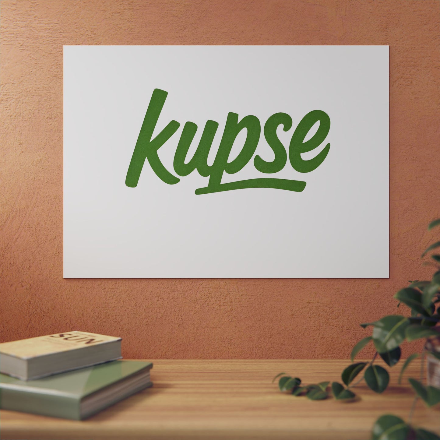 Obraz na panelu aluminiowym Kupse Logo Green – trwały wydruk w stylu Kup Se