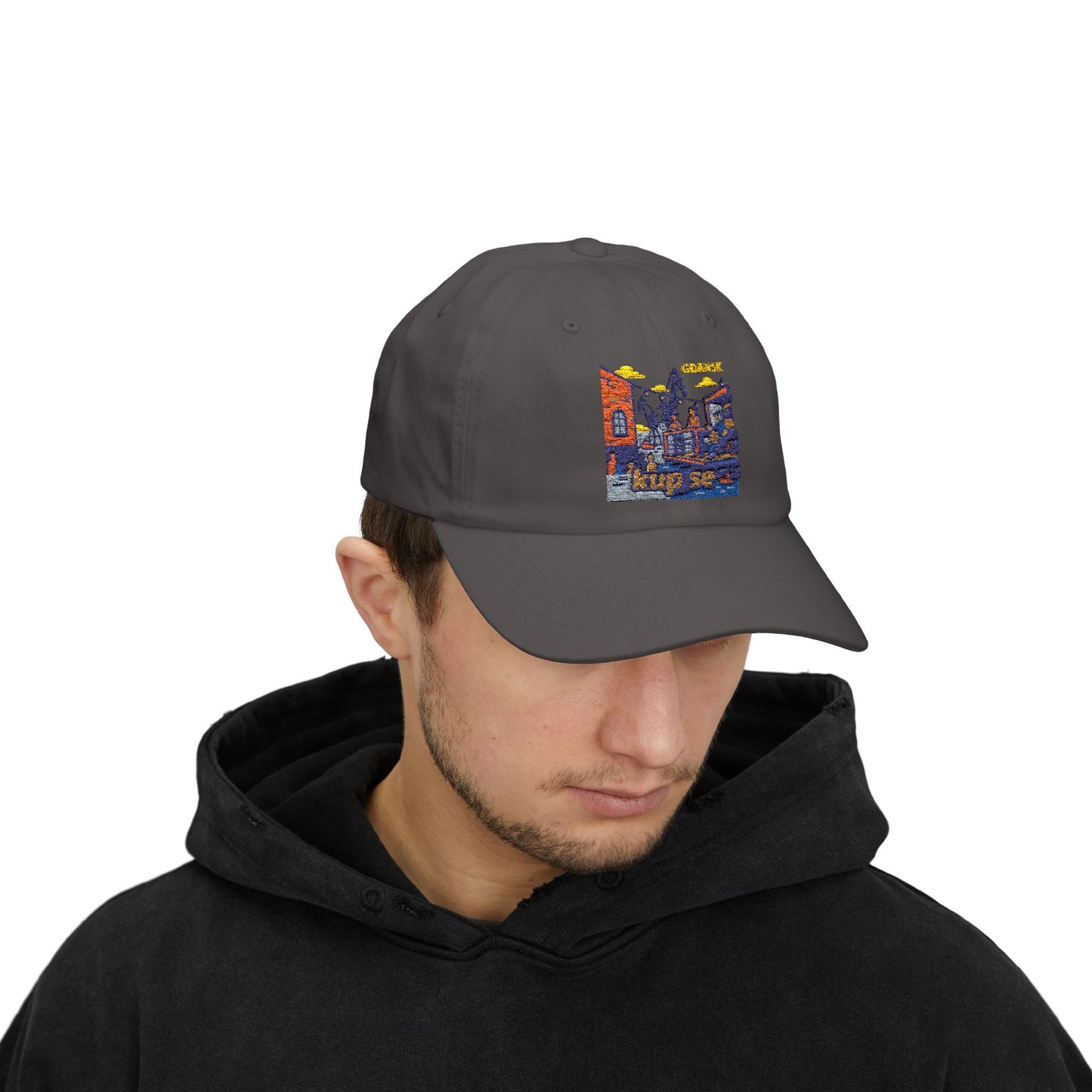 Czapka z daszkiem z grafiką Kup Se Vibe – modny Dad Cap z charakterem