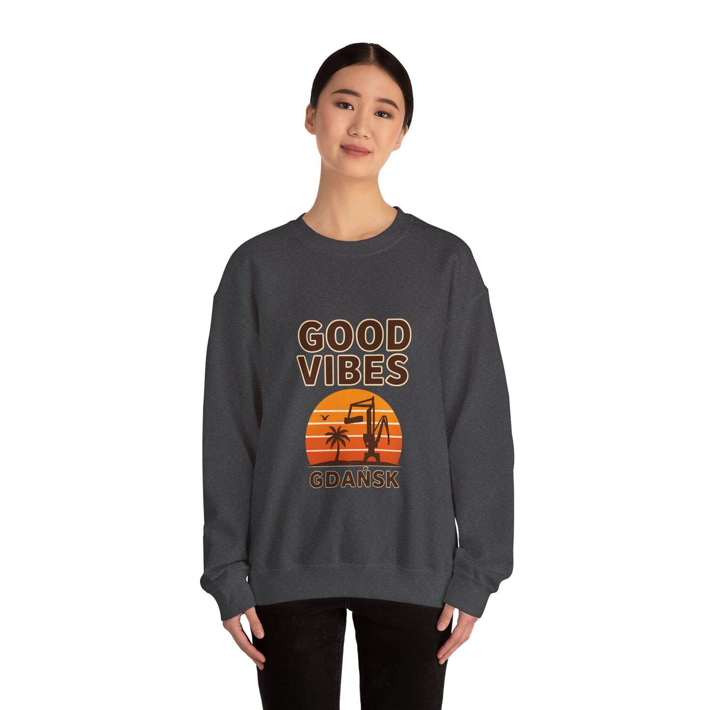 Bluza unisex z grafiką Kup Se Good Vibes – klasyczny crewneck i miejski styl