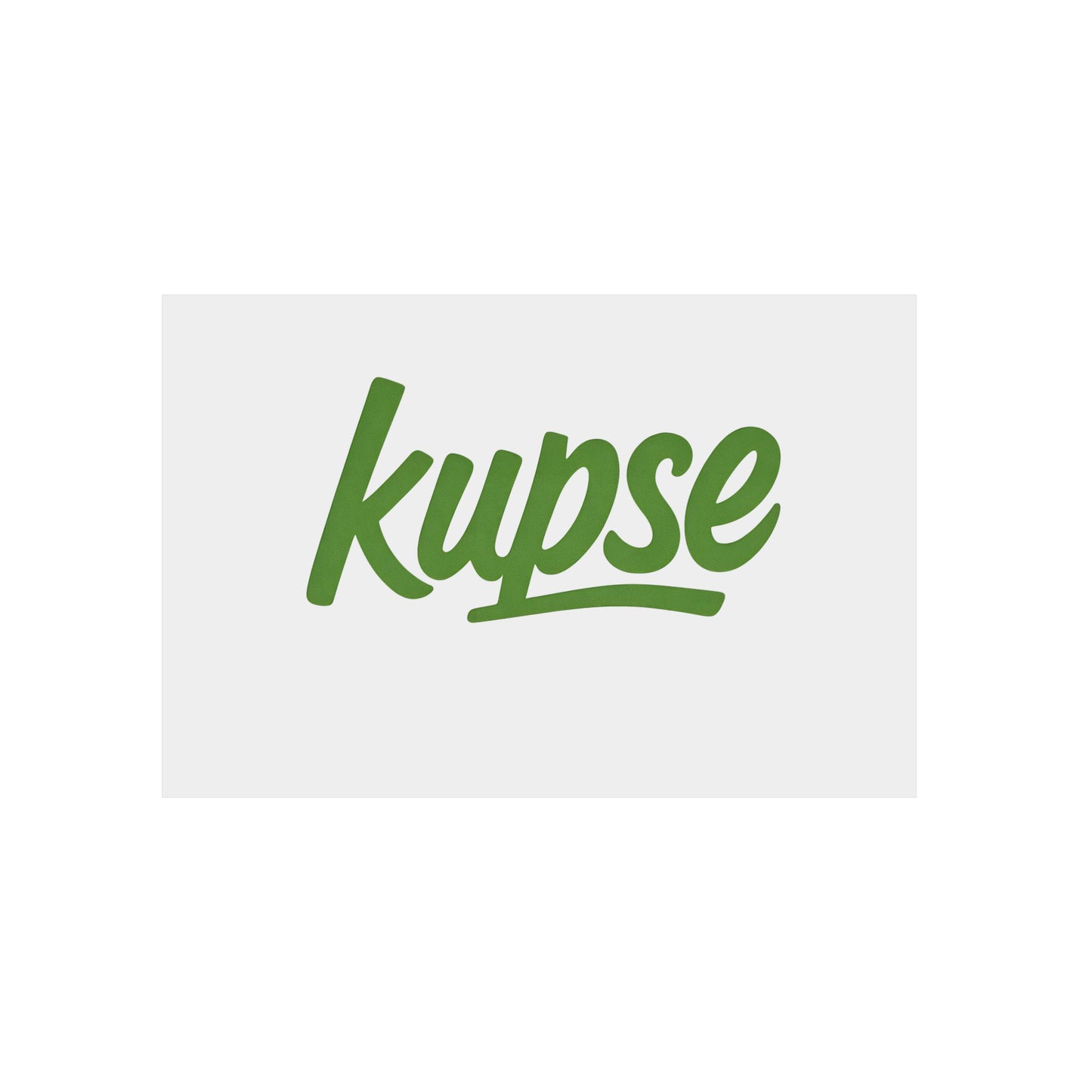 Obraz na panelu aluminiowym Kupse Logo Green – trwały wydruk w stylu Kup Se