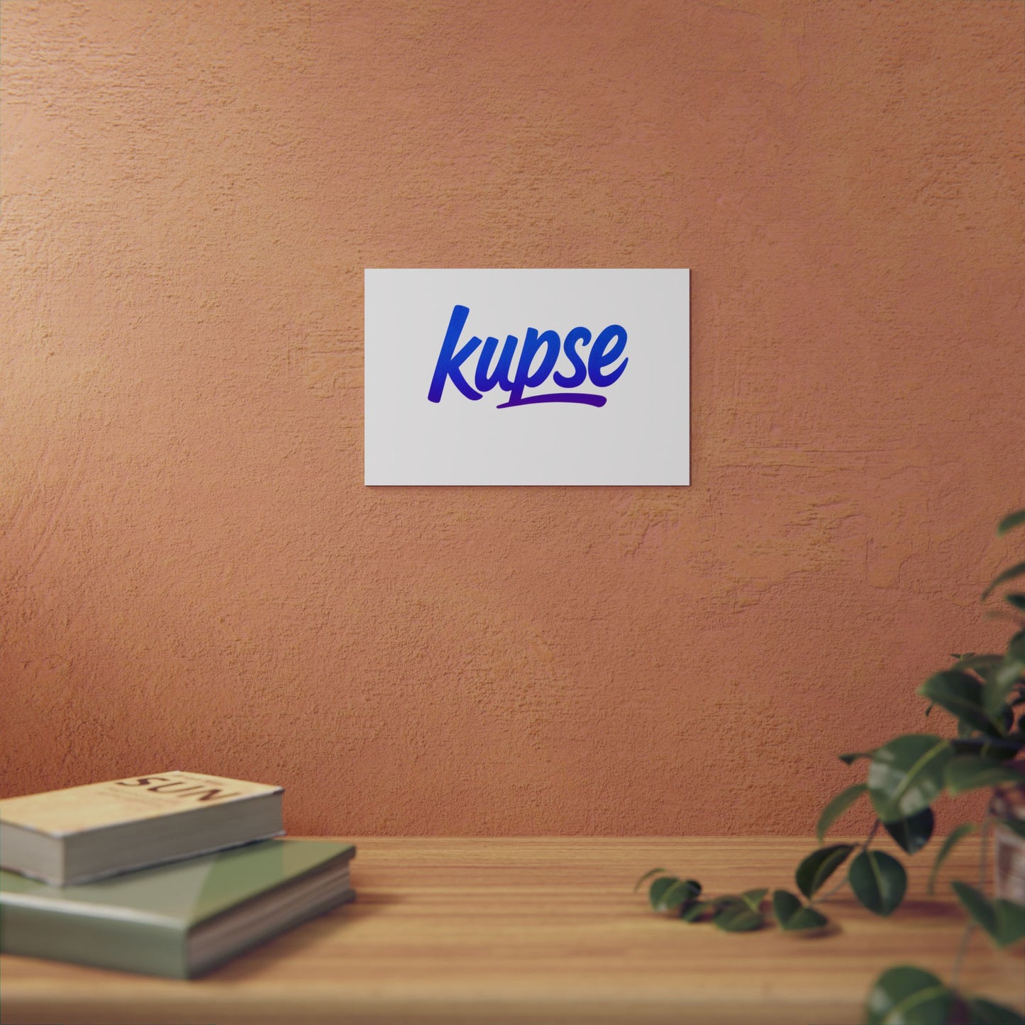 Obraz na panelu aluminiowym Kupse Logo Blue – trwały wydruk w stylu Kup Se
