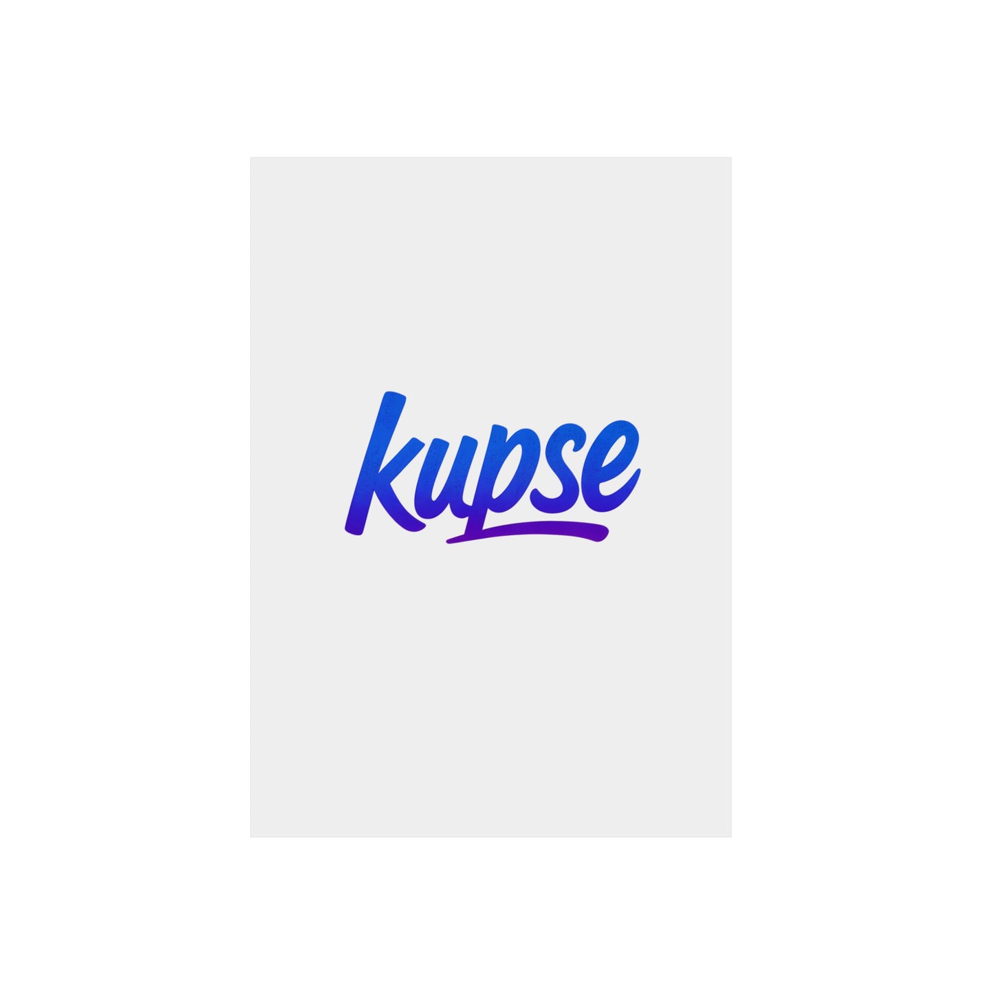 Obraz na panelu aluminiowym Kupse Logo Blue – trwały wydruk w stylu Kup Se