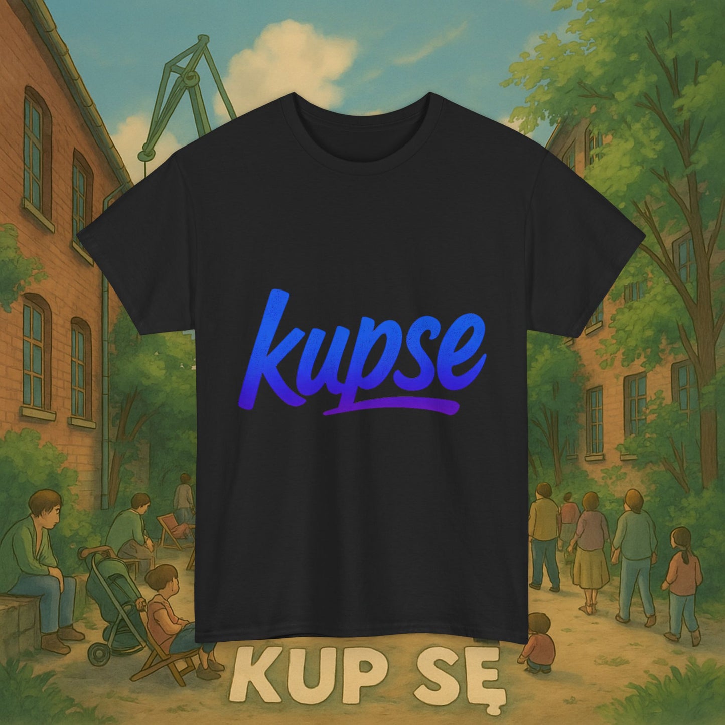 KupSe Logo Blue Style t-shirt - Unisex Heavy Cotton Tee