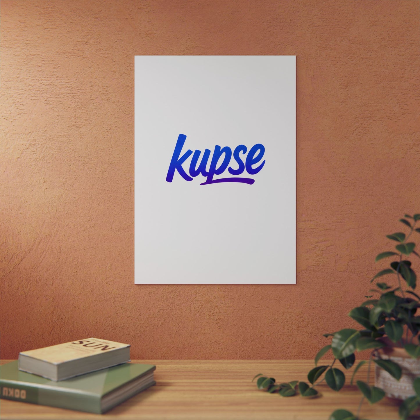 Obraz na panelu aluminiowym Kupse Logo Blue – trwały wydruk w stylu Kup Se