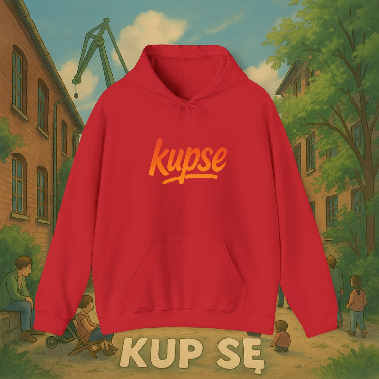 Unisex Heavy Blend Hoodie – Logo Orange – Kup Se