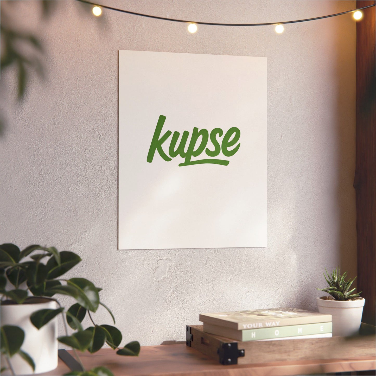 Obraz na panelu aluminiowym Kupse Logo Green – trwały wydruk w stylu Kup Se