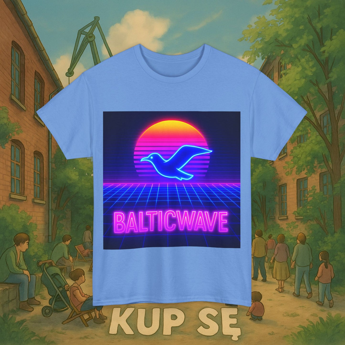 KupSe Baltic Wave Style t-shirt - Unisex Heavy Cotton Tee
