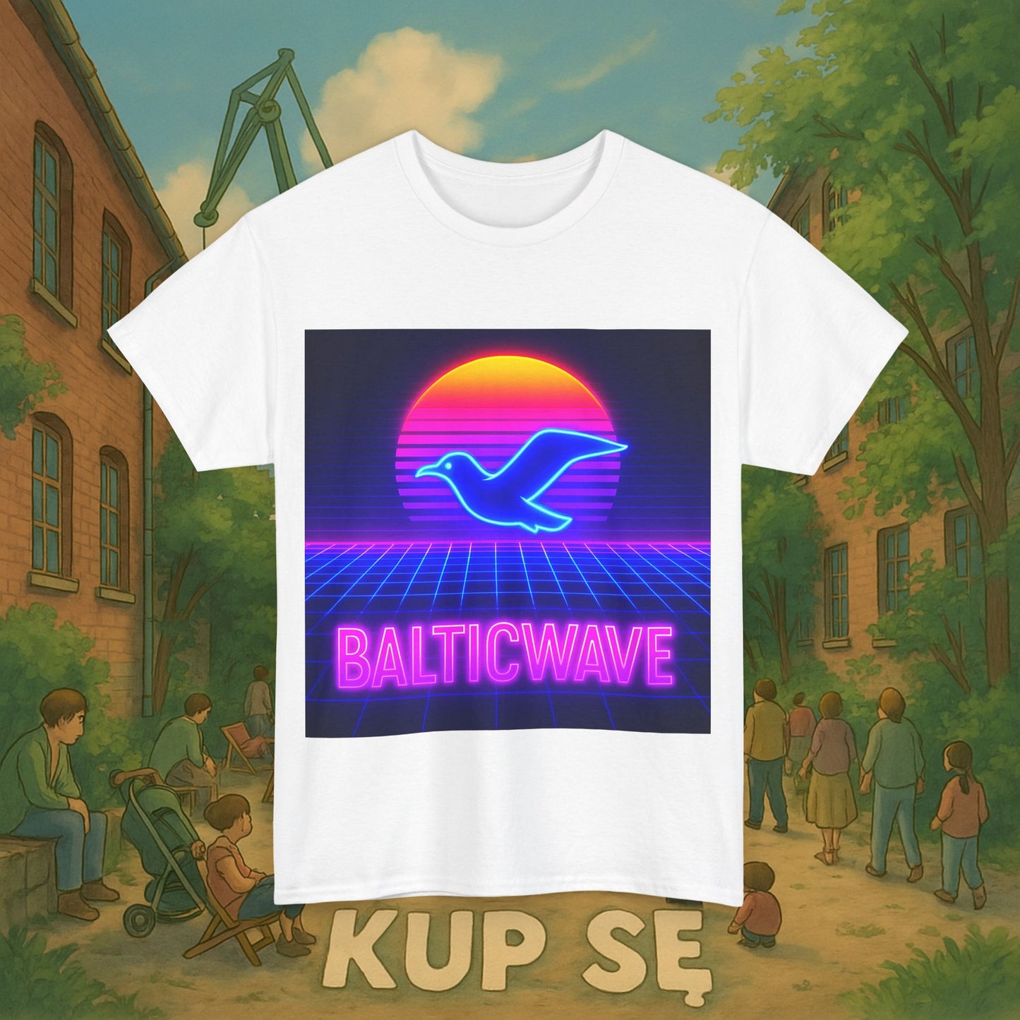KupSe Baltic Wave Style t-shirt - Unisex Heavy Cotton Tee