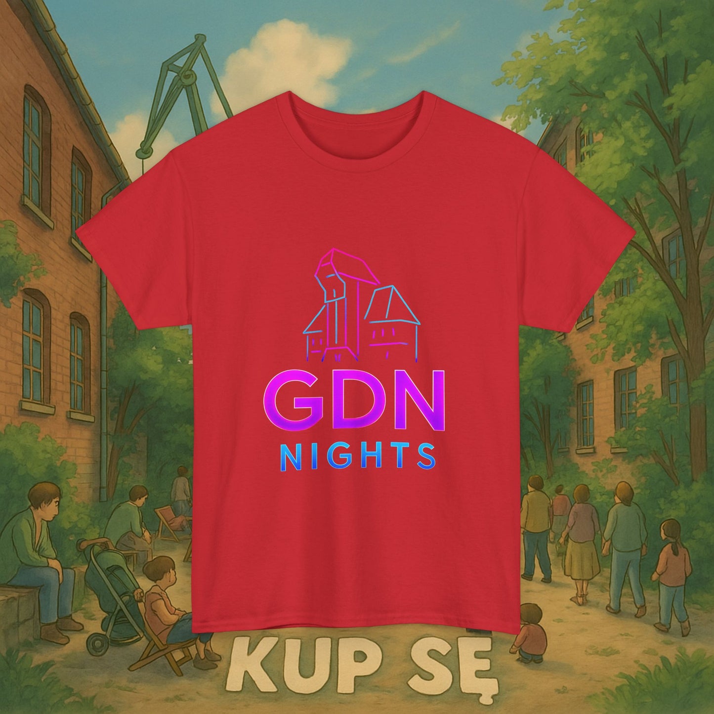 KupSe GDN Nights Style t-shirt - Unisex Heavy Cotton Tee