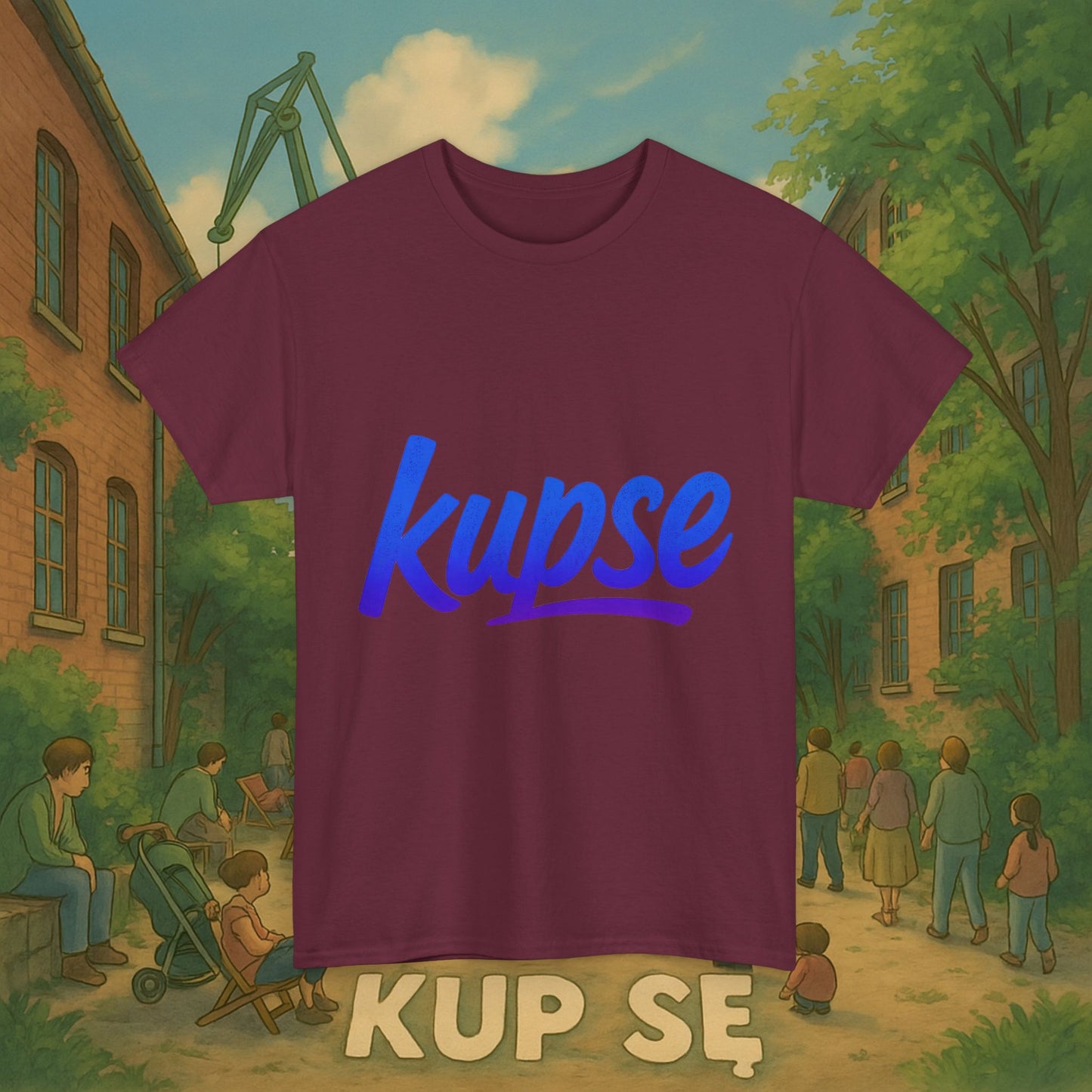 KupSe Logo Blue Style t-shirt - Unisex Heavy Cotton Tee