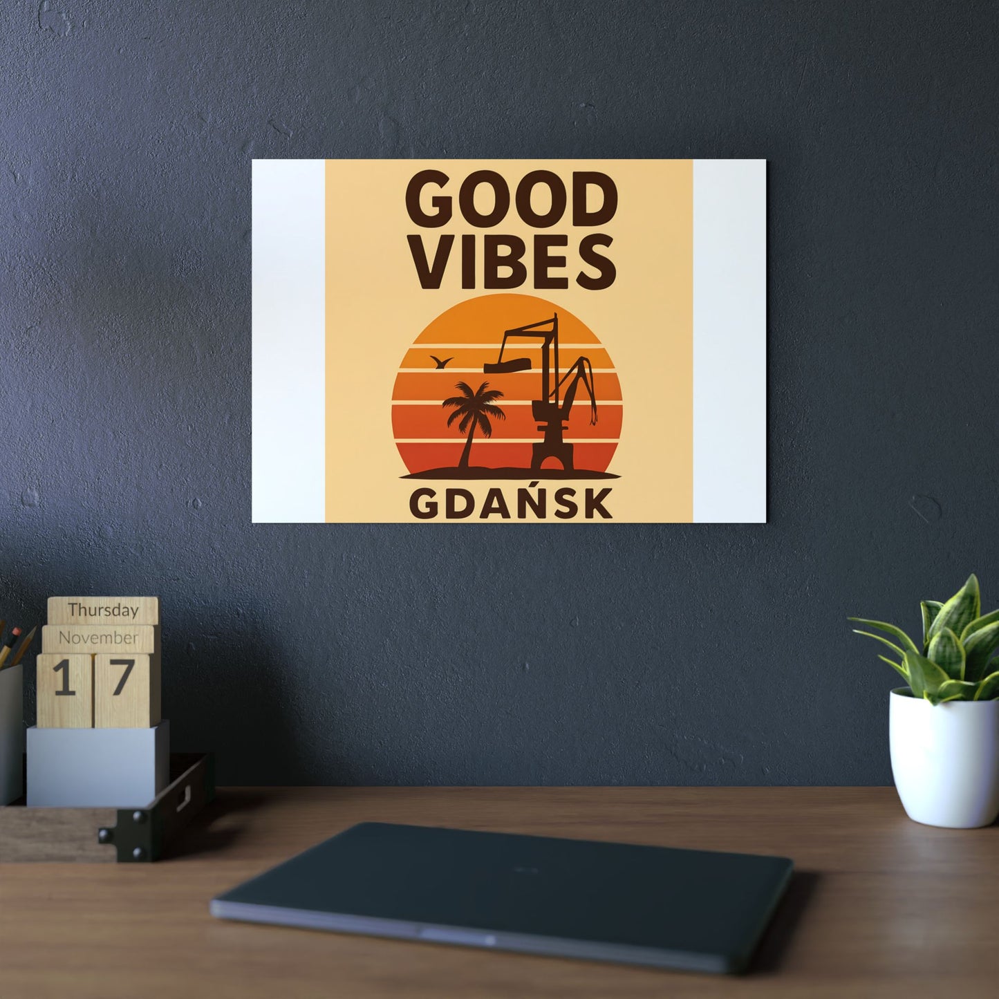 Obraz na panelu aluminiowym Good Vibes Desert – trwały wydruk w stylu Kup Se