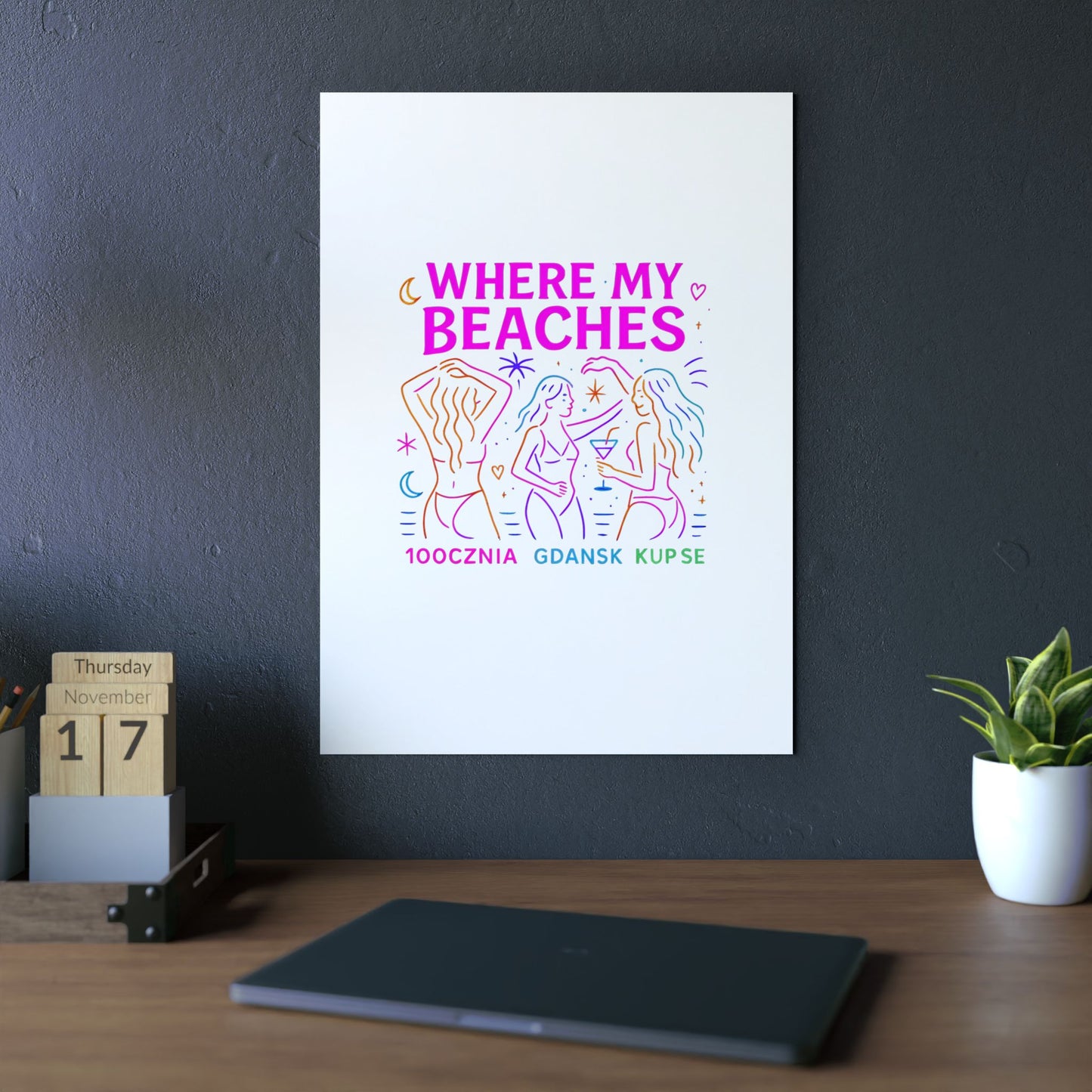 Obraz na panelu aluminiowym Where My Beaches – trwały wydruk w stylu Kup Se