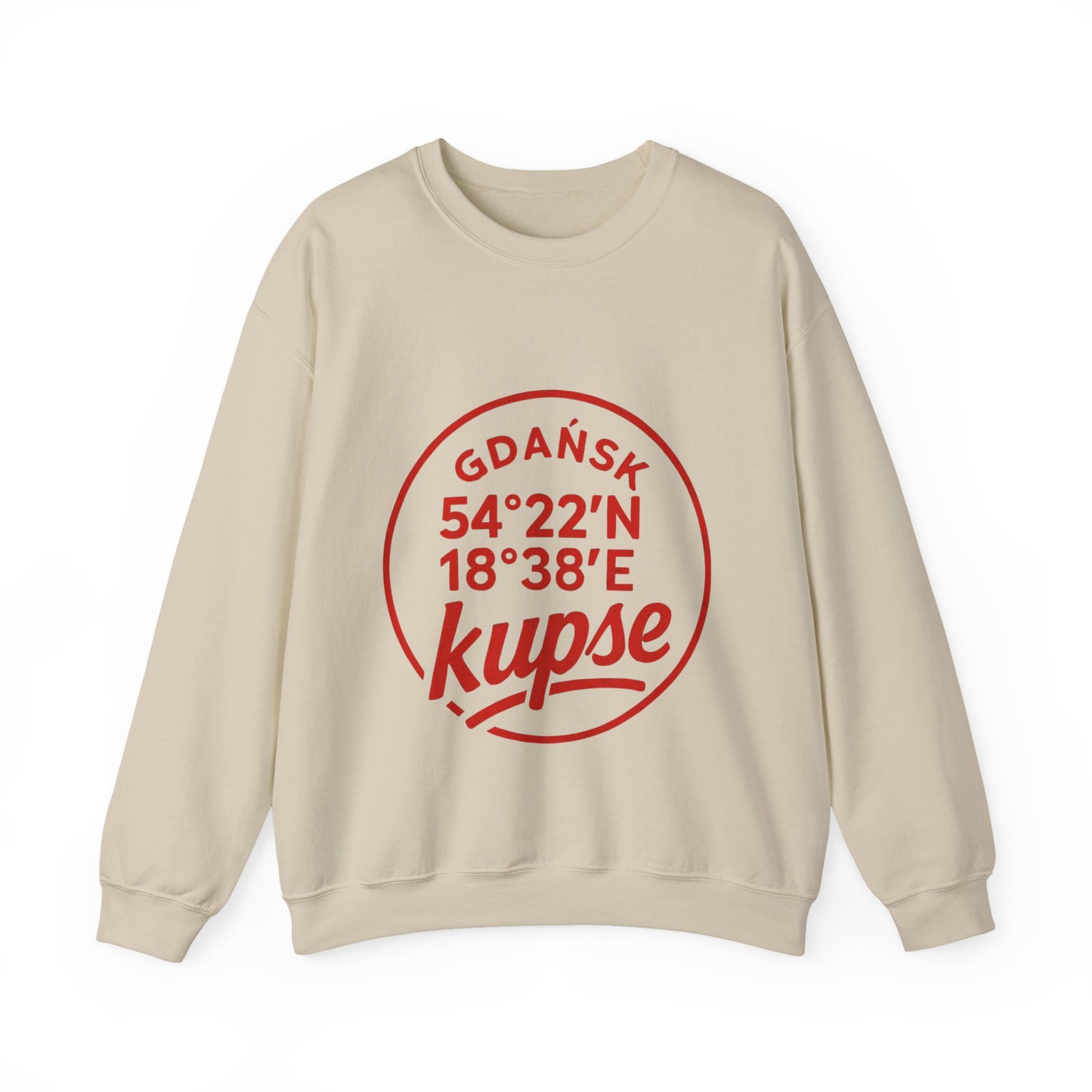 Bluza unisex z grafiką Kup Se Koordynaty – klasyczny crewneck i miejski styl