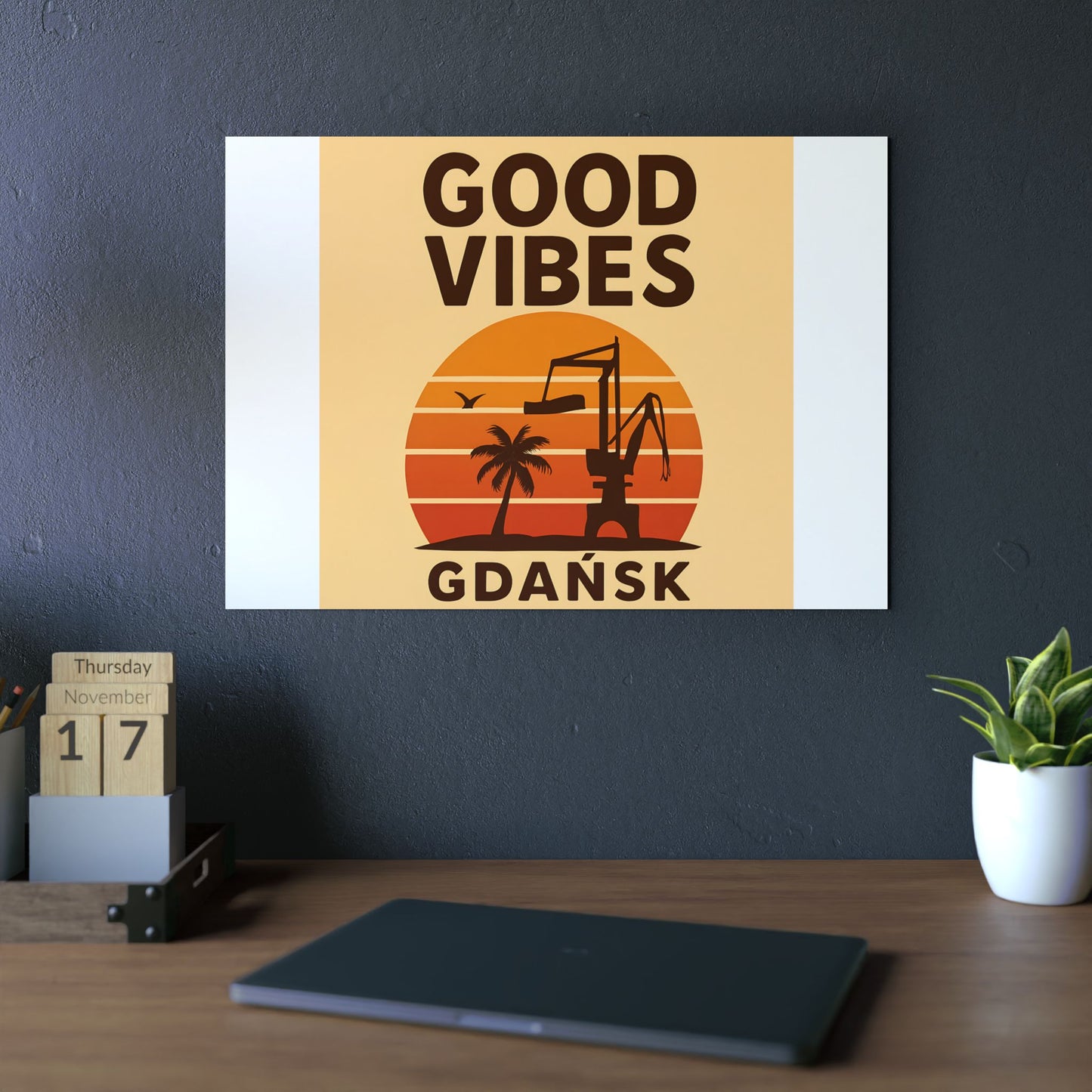 Obraz na panelu aluminiowym Good Vibes Desert – trwały wydruk w stylu Kup Se