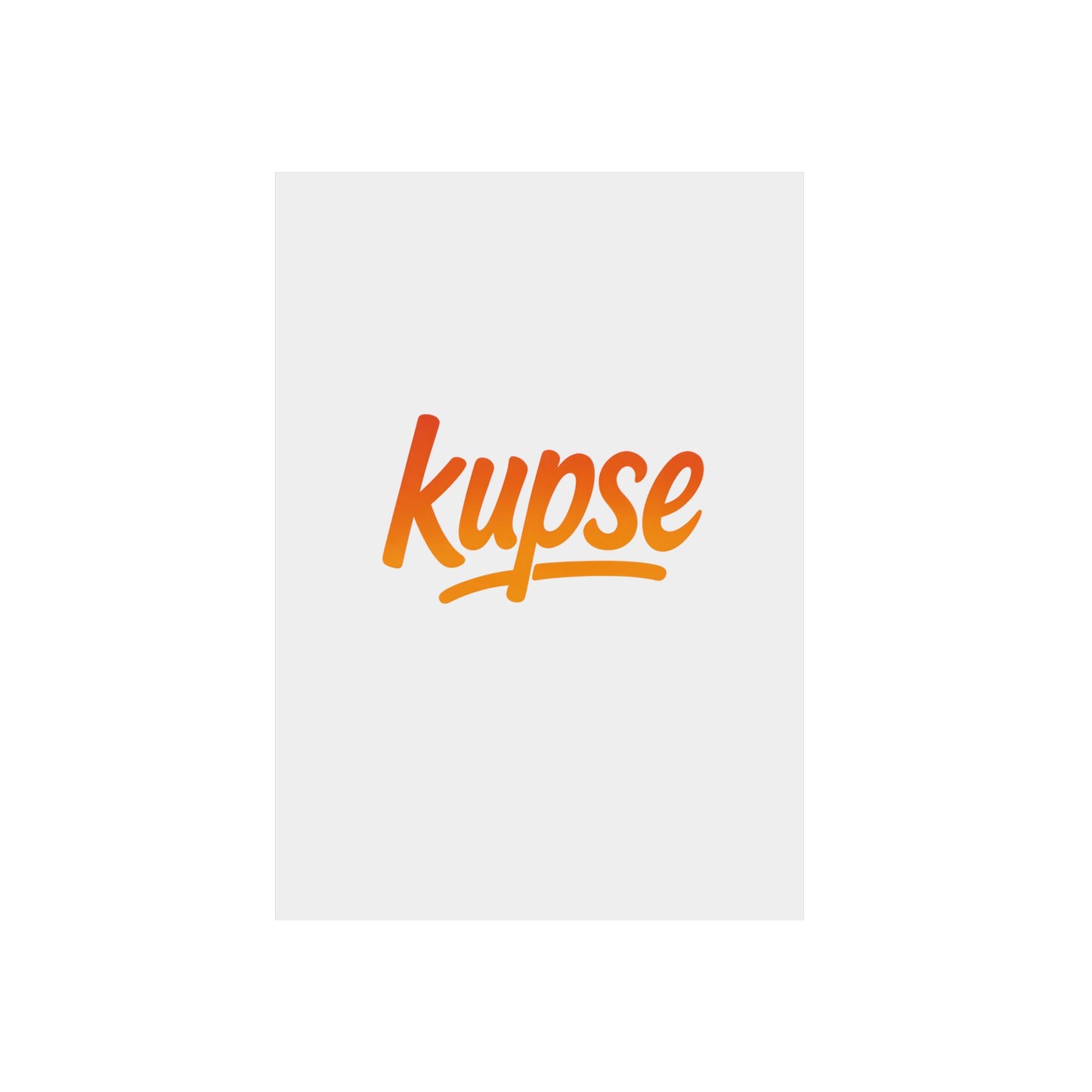 Obraz na panelu aluminiowym Kupse Logo Orange – trwały wydruk w stylu Kup Se
