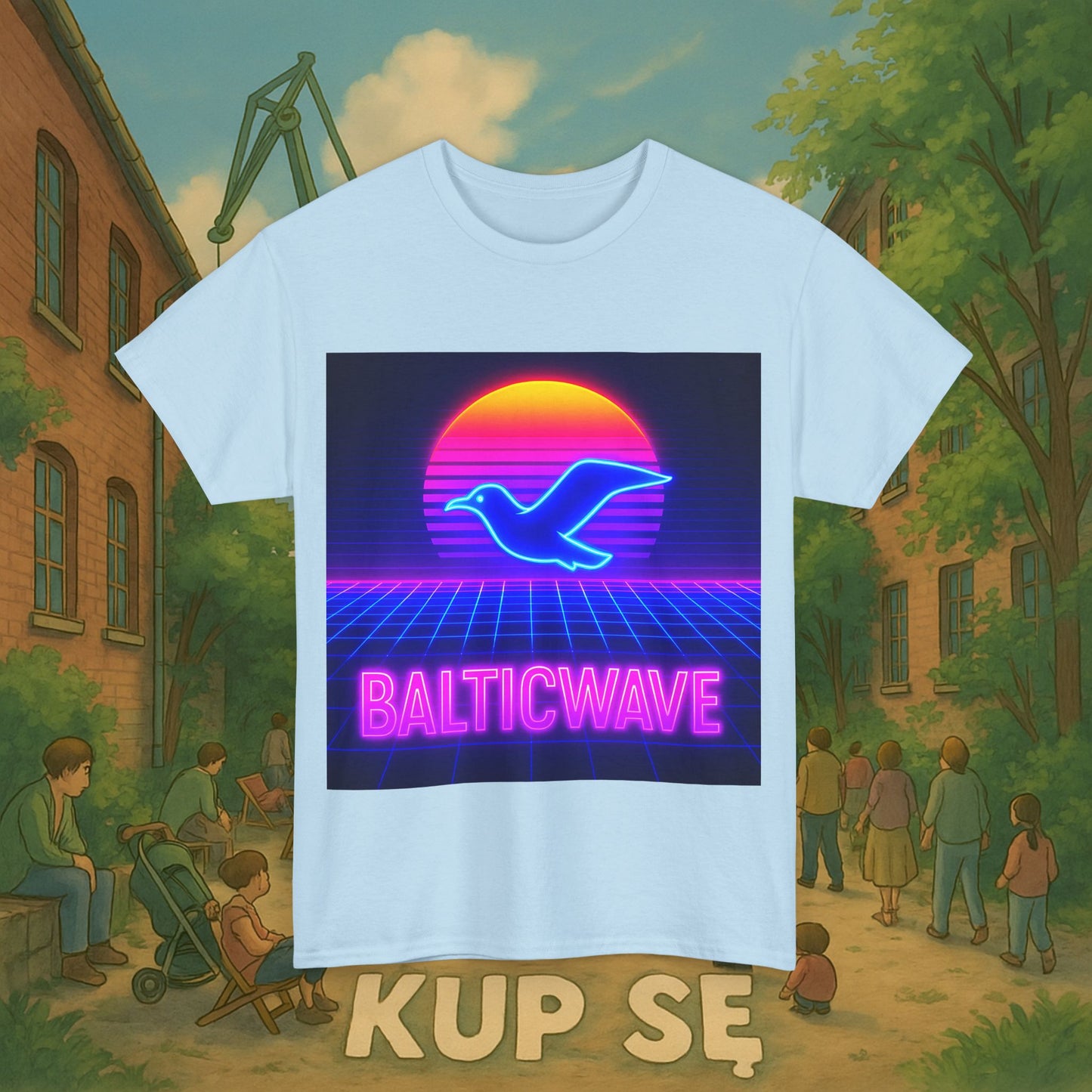 KupSe Baltic Wave Style t-shirt - Unisex Heavy Cotton Tee