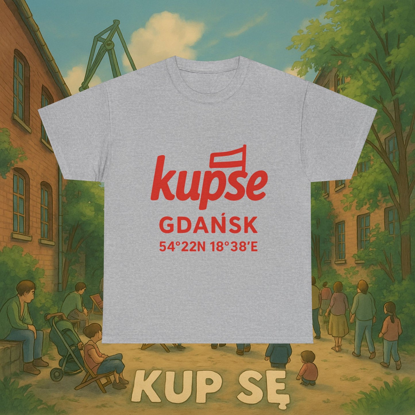 KupSe Logo Gdańsk Solidarność t-shirt - Unisex Heavy Cotton Tee