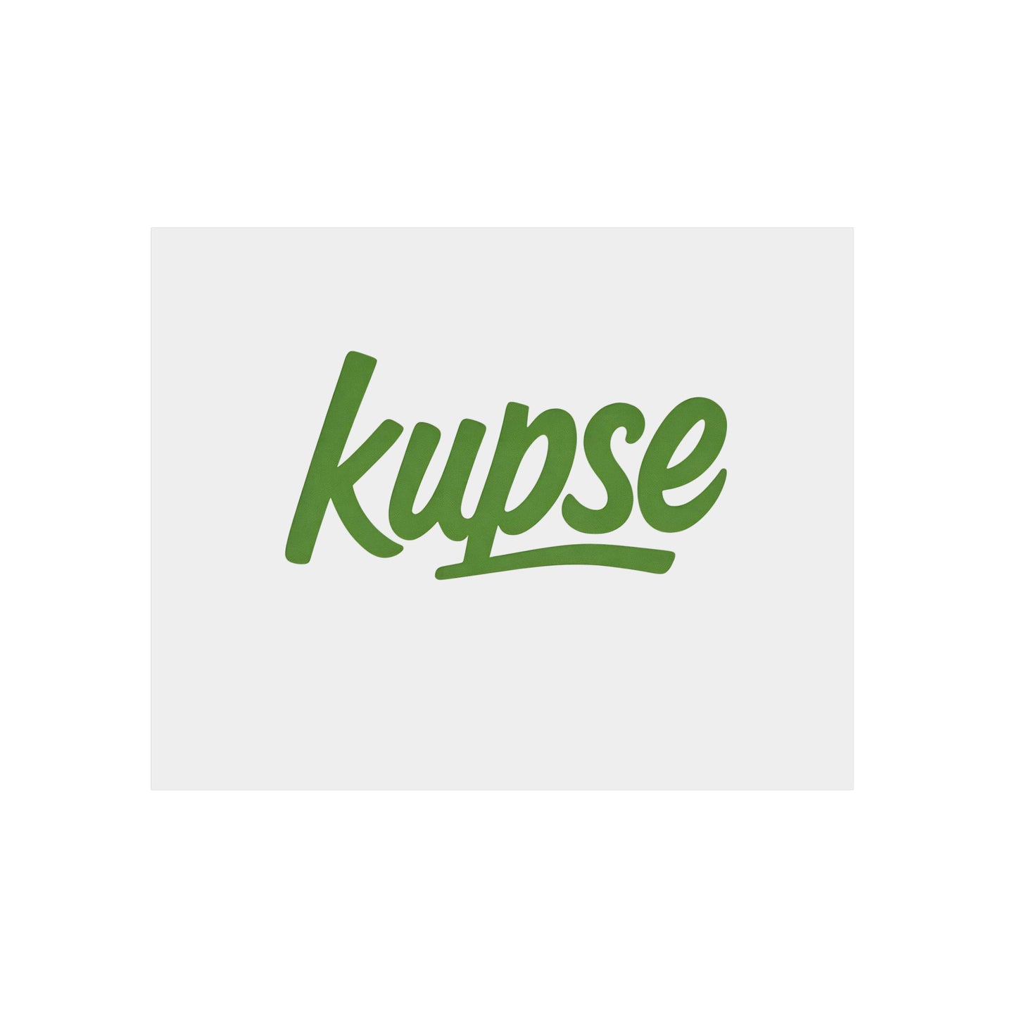 Obraz na panelu aluminiowym Kupse Logo Green – trwały wydruk w stylu Kup Se