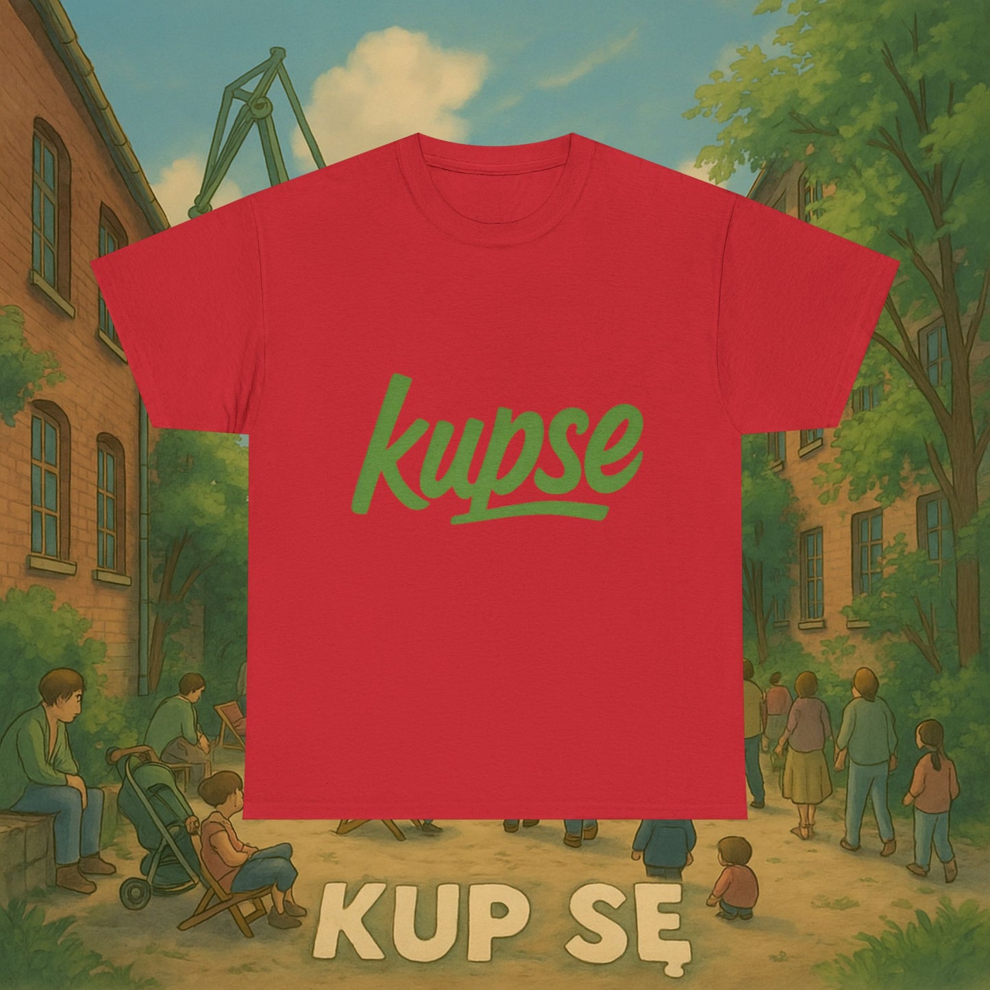 KupSe Logo Green Style t-shirt - Unisex Heavy Cotton Tee