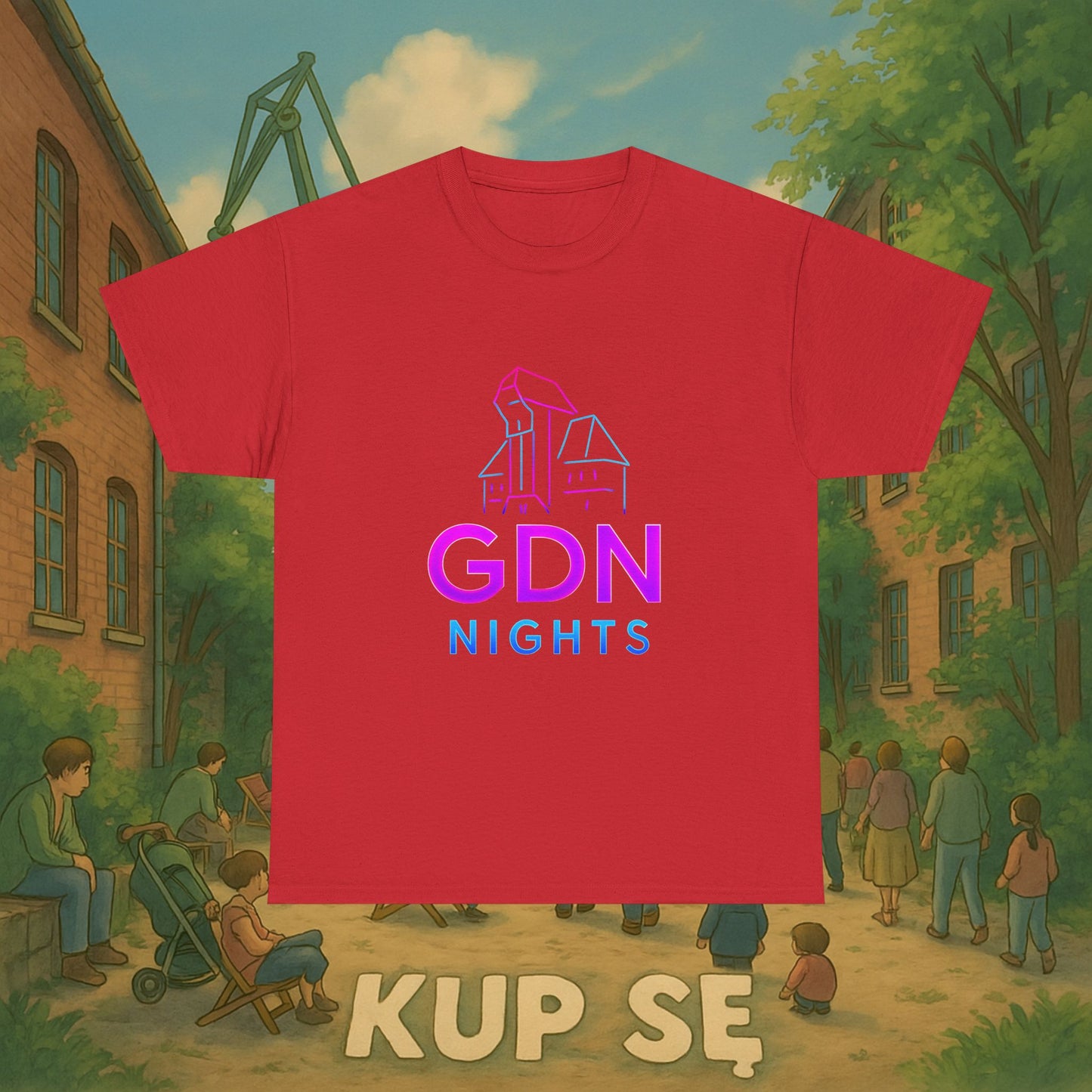 KupSe GDN Nights Style t-shirt - Unisex Heavy Cotton Tee