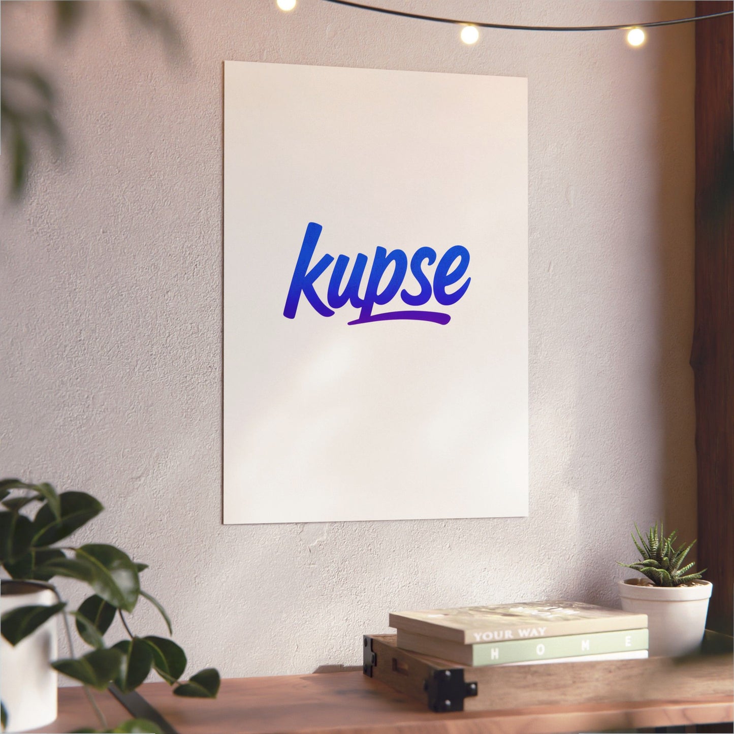 Obraz na panelu aluminiowym Kupse Logo Blue – trwały wydruk w stylu Kup Se