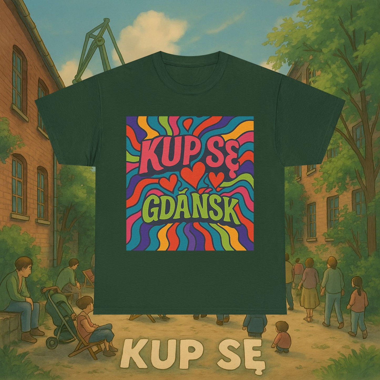 KupSe Gdańsk Hippie t-shirt - Unisex Heavy Cotton Tee