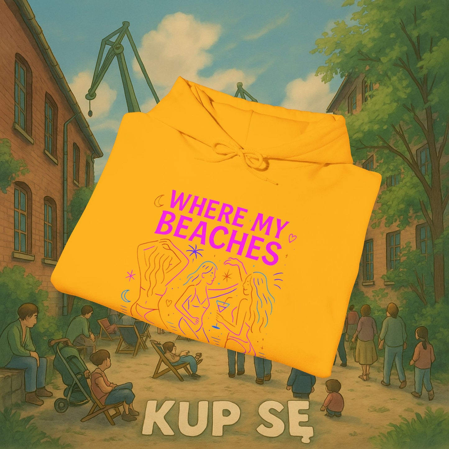 Unisex Heavy Blend Hoodie – Where My Beaches – Kup Se