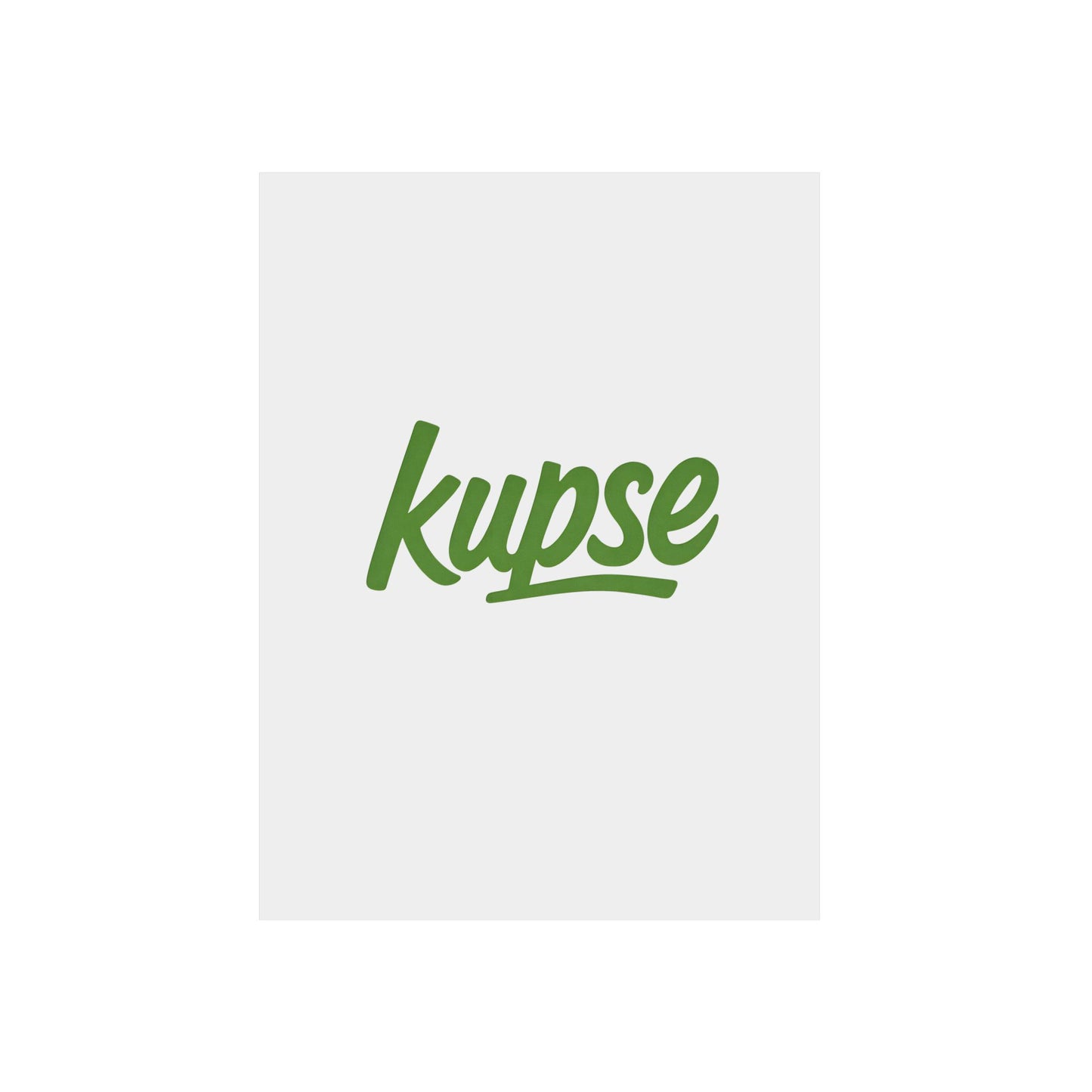 Obraz na panelu aluminiowym Kupse Logo Green – trwały wydruk w stylu Kup Se