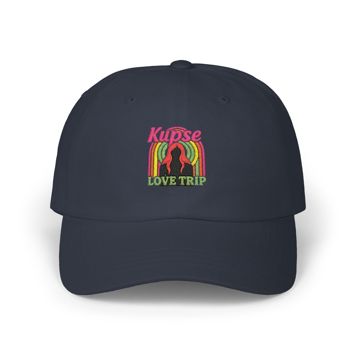 Czapka z daszkiem z grafiką Kup Se Love Trip – modny Dad Cap z charakterem