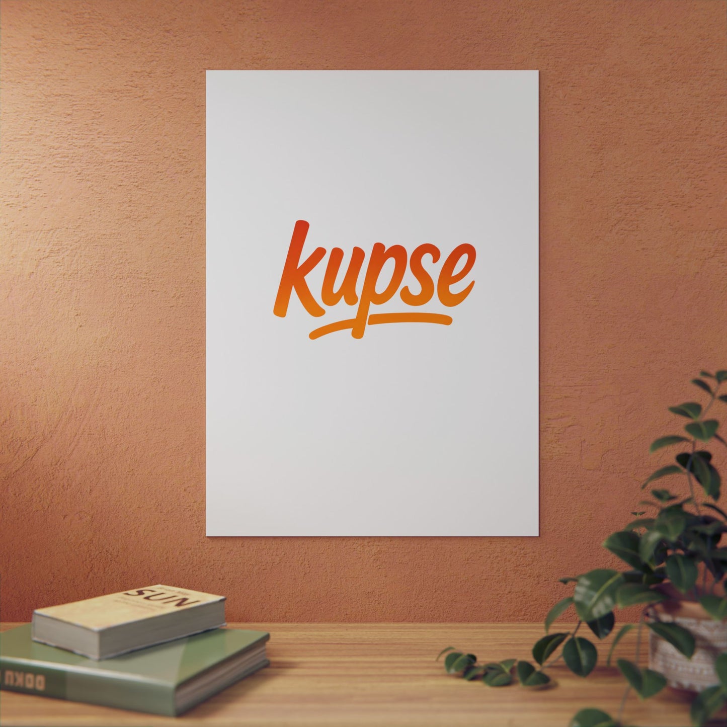 Obraz na panelu aluminiowym Kupse Logo Orange – trwały wydruk w stylu Kup Se