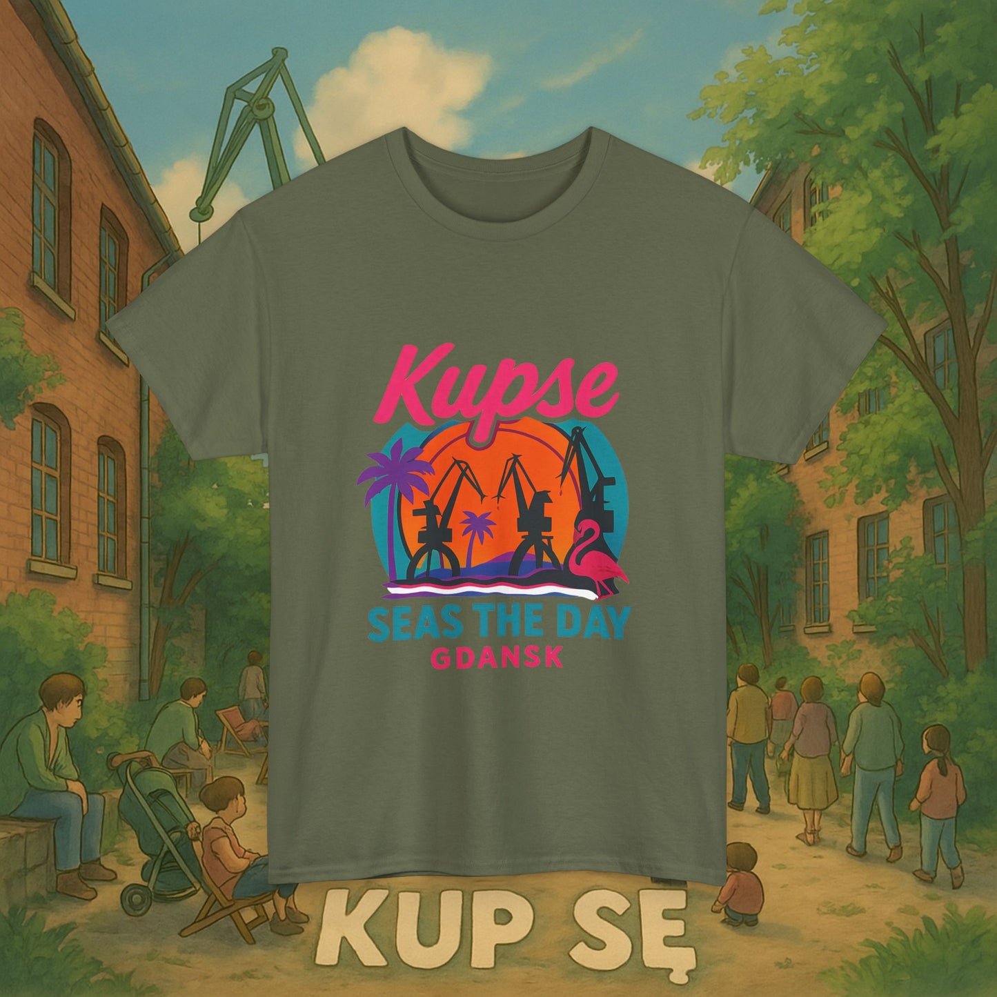 KupSe Seas The Day Style t-shirt - Unisex Heavy Cotton Tee