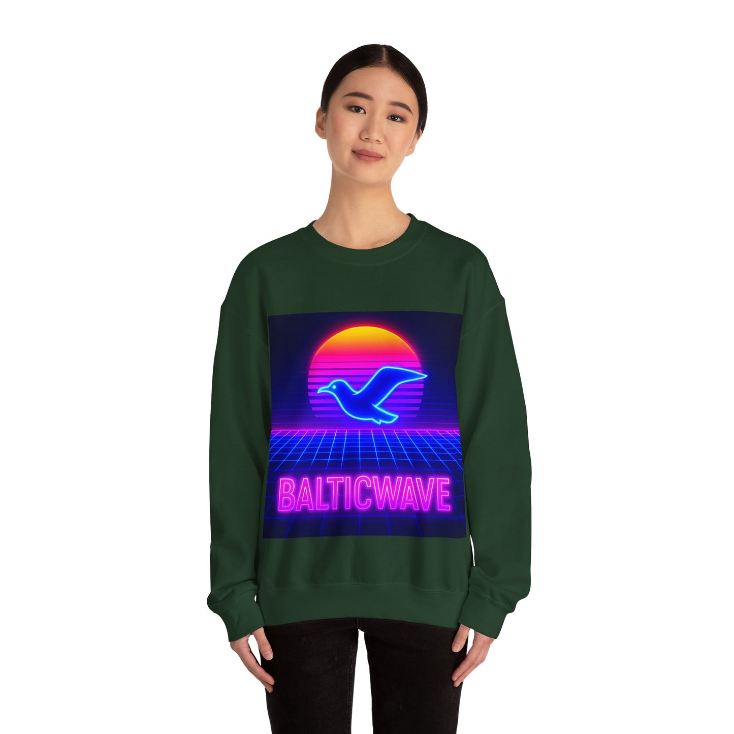 Bluza unisex z grafiką Kup Se Baltic Wave – klasyczny crewneck i miejski styl
