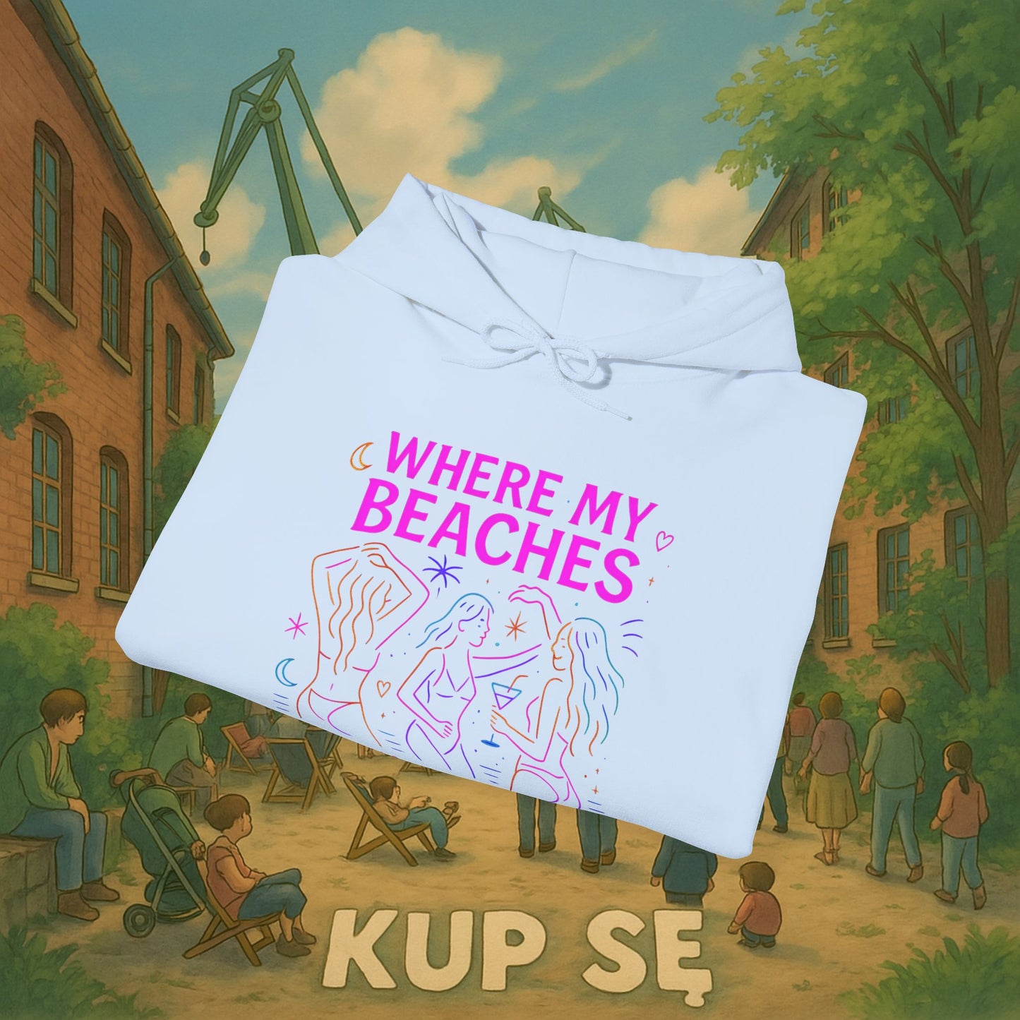 Unisex Heavy Blend Hoodie – Where My Beaches – Kup Se