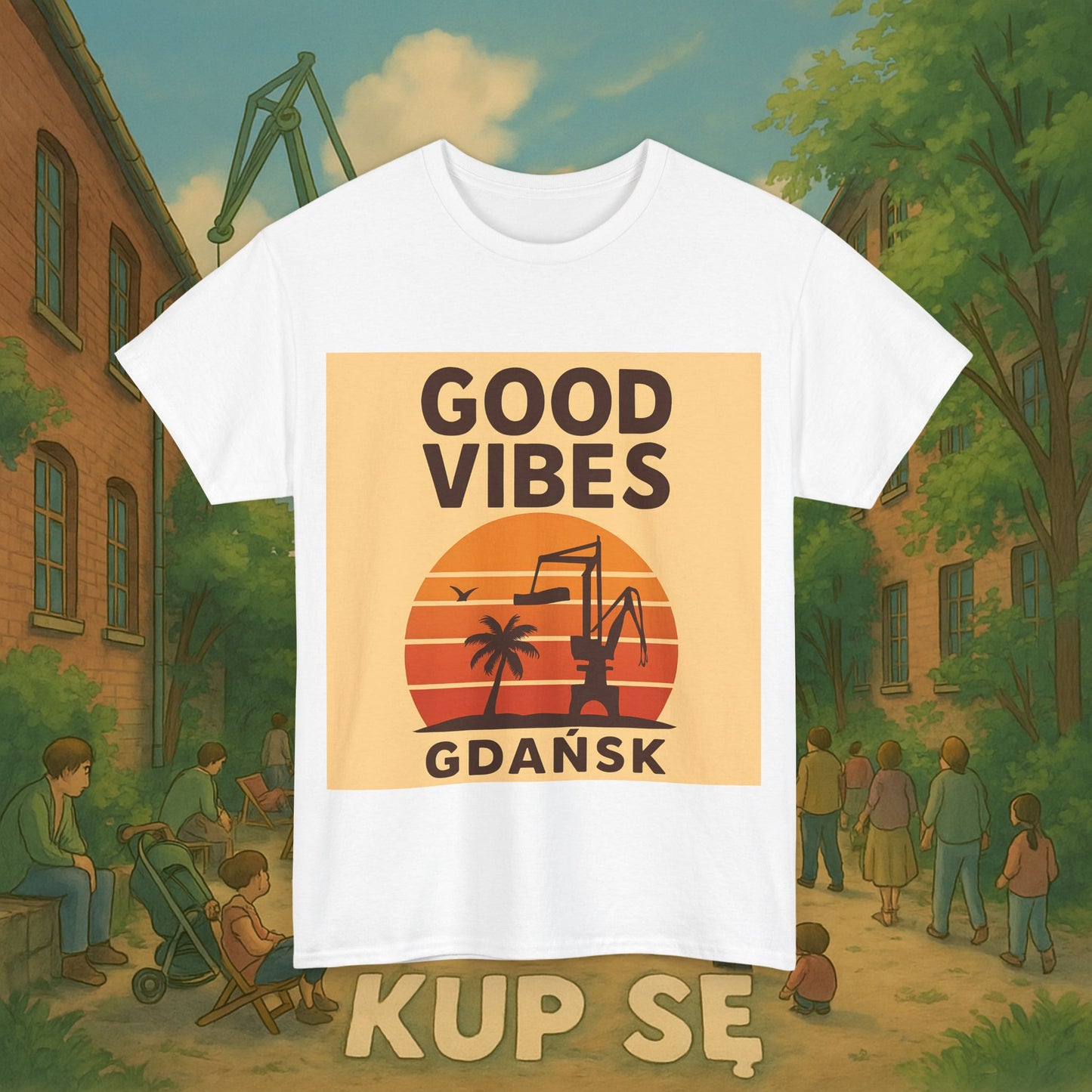 KupSe Good Vibes Desert Style t-shirt - Unisex Heavy Cotton Tee