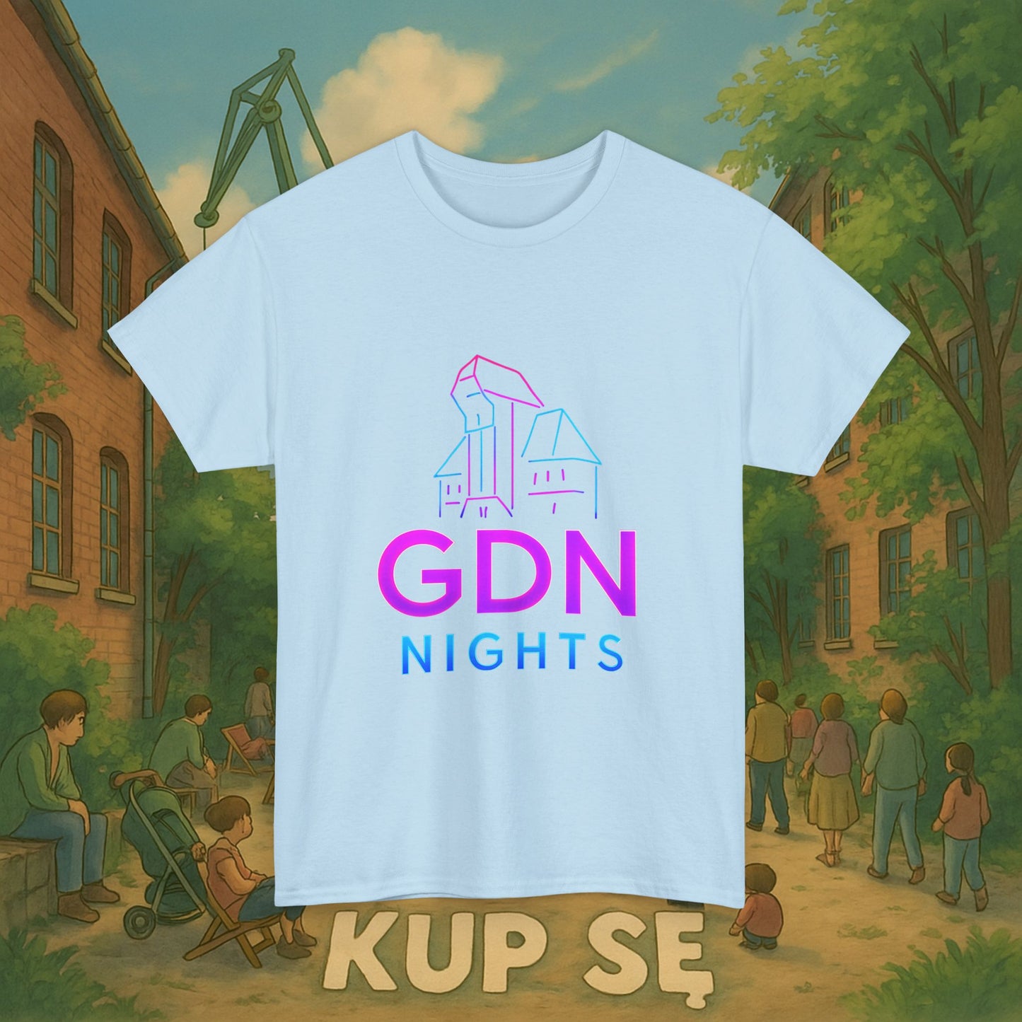 KupSe GDN Nights Style t-shirt - Unisex Heavy Cotton Tee