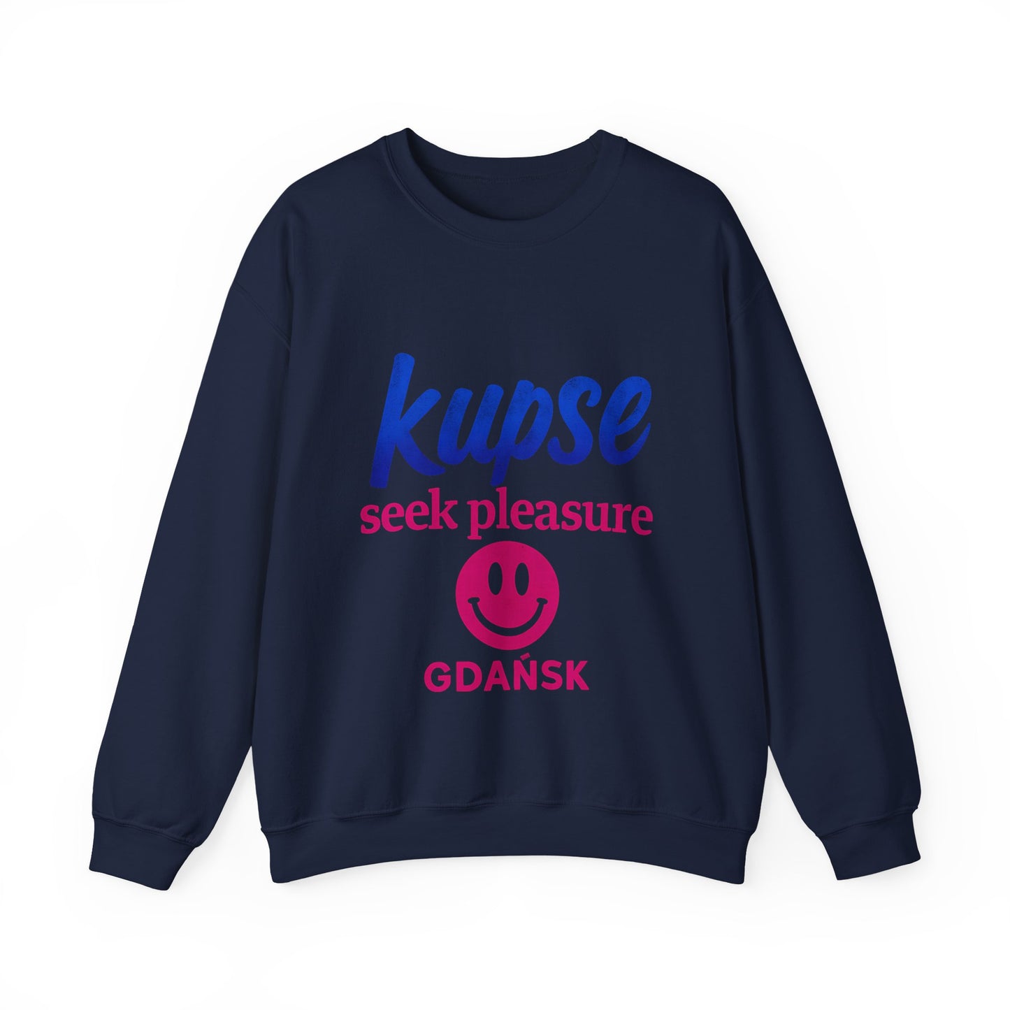 Bluza unisex z grafiką Kup Se Seek Pleasure – klasyczny crewneck i miejski styl