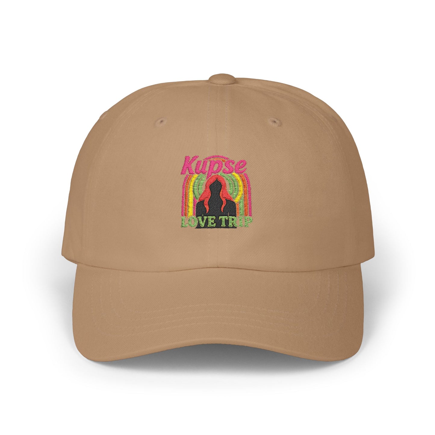 Czapka z daszkiem z grafiką Kup Se Love Trip – modny Dad Cap z charakterem