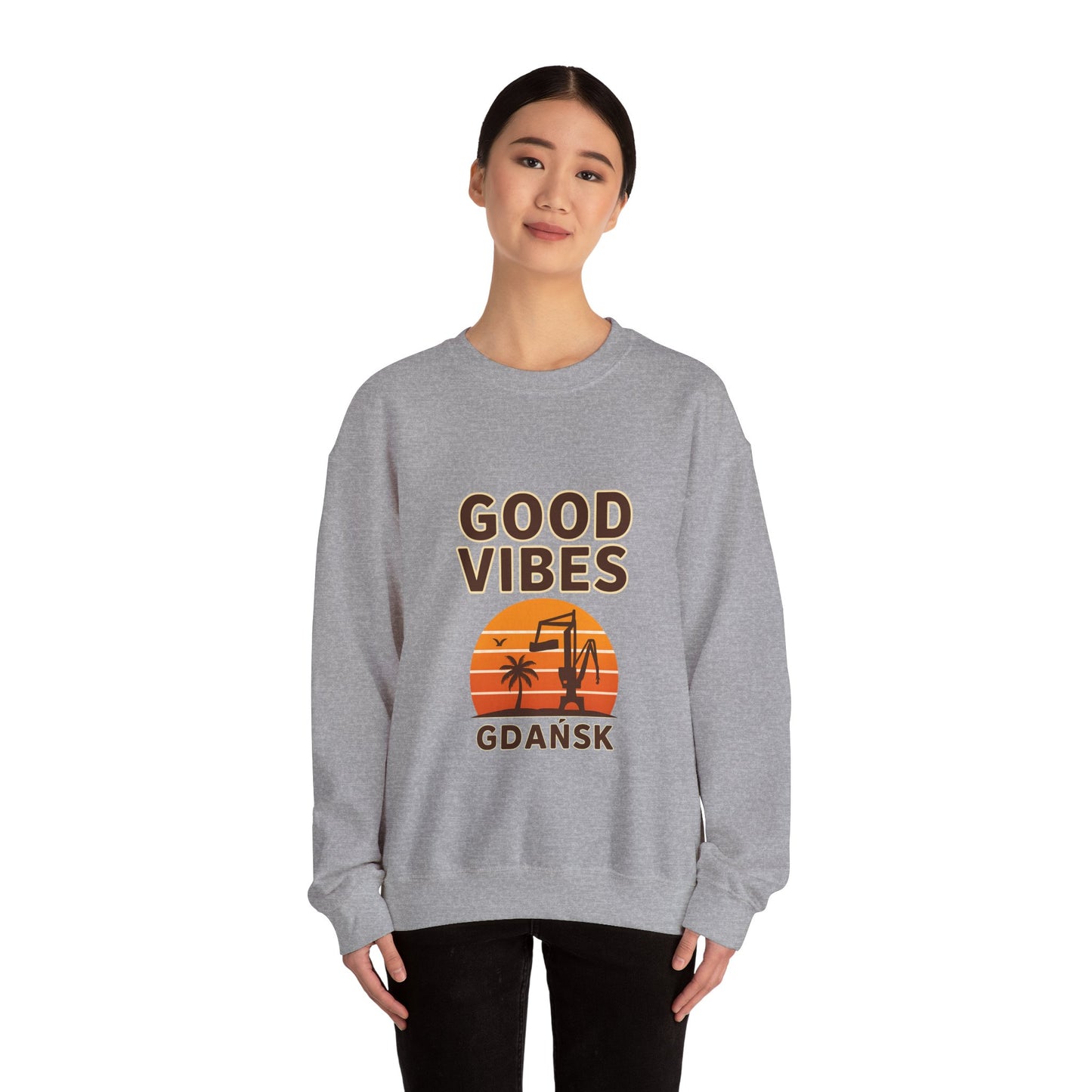 Bluza unisex z grafiką Kup Se Good Vibes – klasyczny crewneck i miejski styl