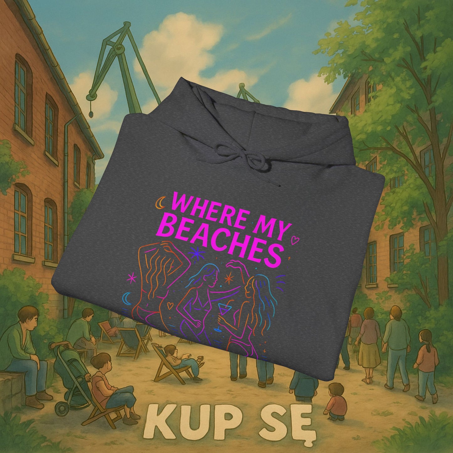Unisex Heavy Blend Hoodie – Where My Beaches – Kup Se