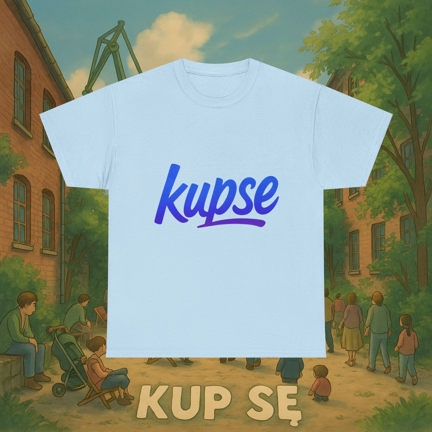KupSe Logo Blue Style t-shirt - Unisex Heavy Cotton Tee