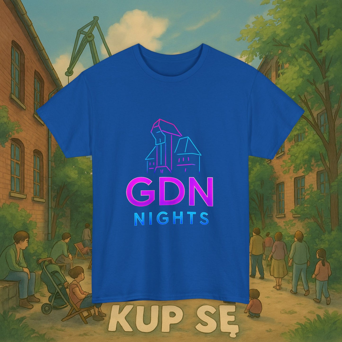 KupSe GDN Nights Style t-shirt - Unisex Heavy Cotton Tee