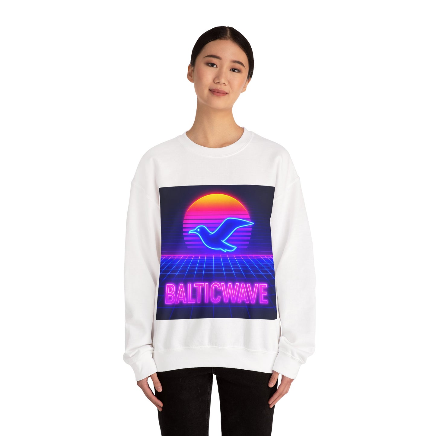 Bluza unisex z grafiką Kup Se Baltic Wave – klasyczny crewneck i miejski styl