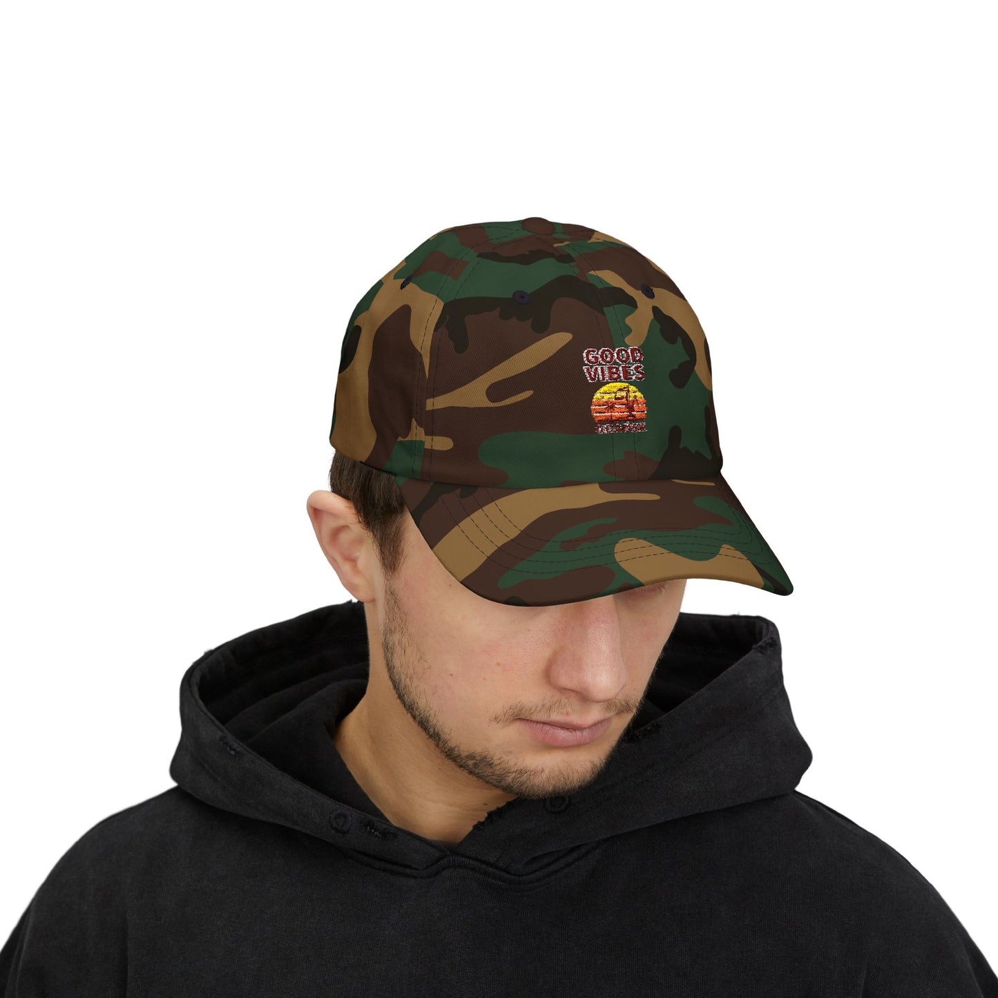 Czapka z daszkiem z grafiką Kup Se Good Vibes – modny Dad Cap z charakterem