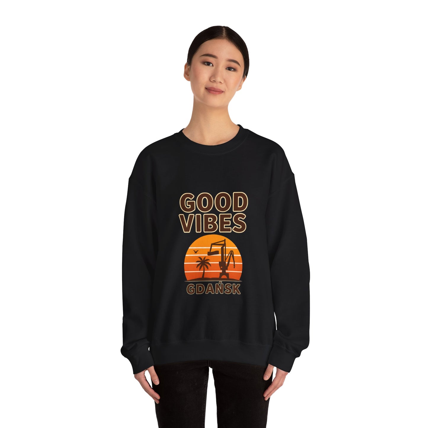 Bluza unisex z grafiką Kup Se Good Vibes – klasyczny crewneck i miejski styl