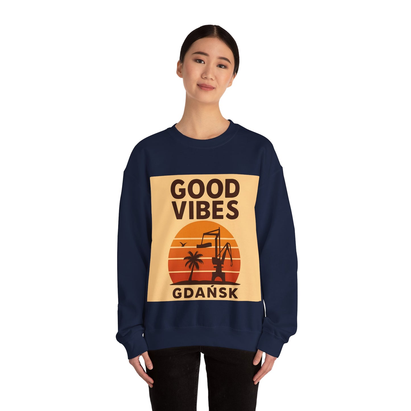 Bluza unisex z grafiką Kup Se Good Vibes Desert – klasyczny crewneck i miejski styl