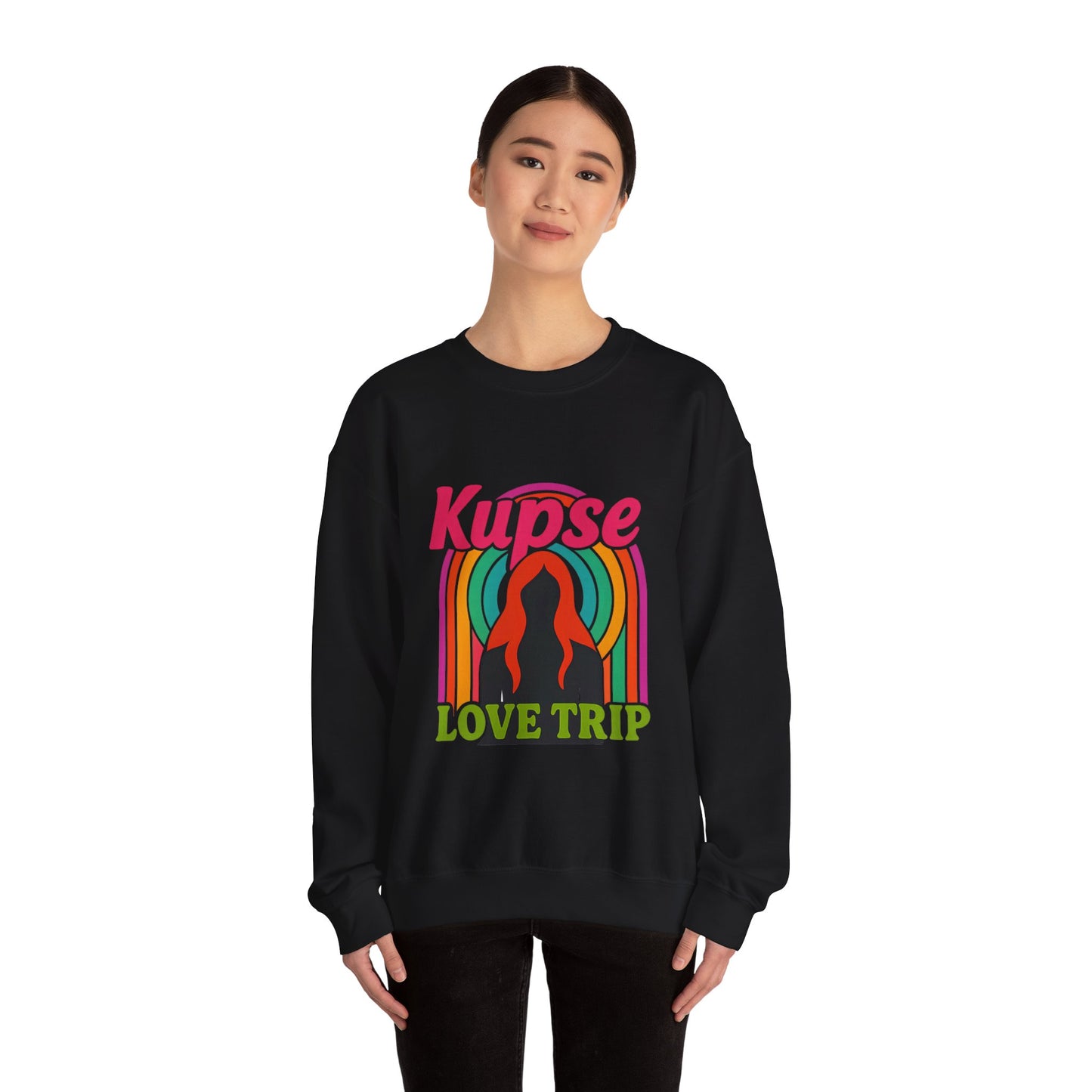 Bluza unisex z grafiką Kup Se Love Trip – klasyczny crewneck i miejski styl
