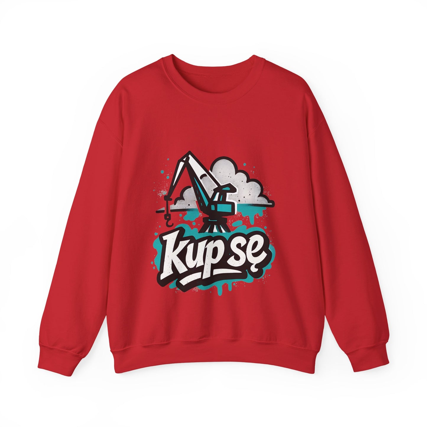 Bluza unisex z grafiką Kup Se Dźwig– klasyczny crewneck i miejski styl